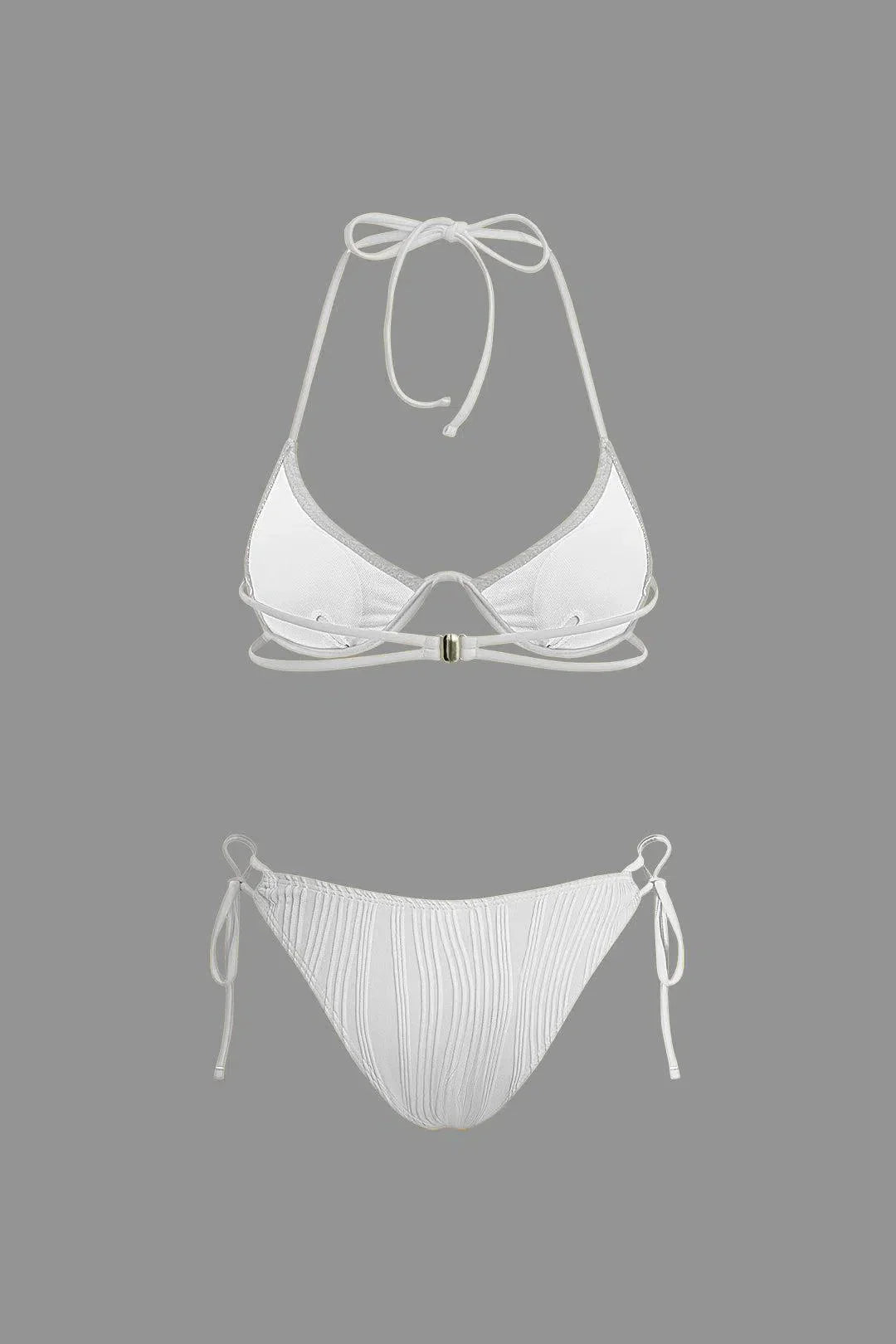Calyne – Elegant design – Ruched bikini set-10174712250695-Ivory Ombre