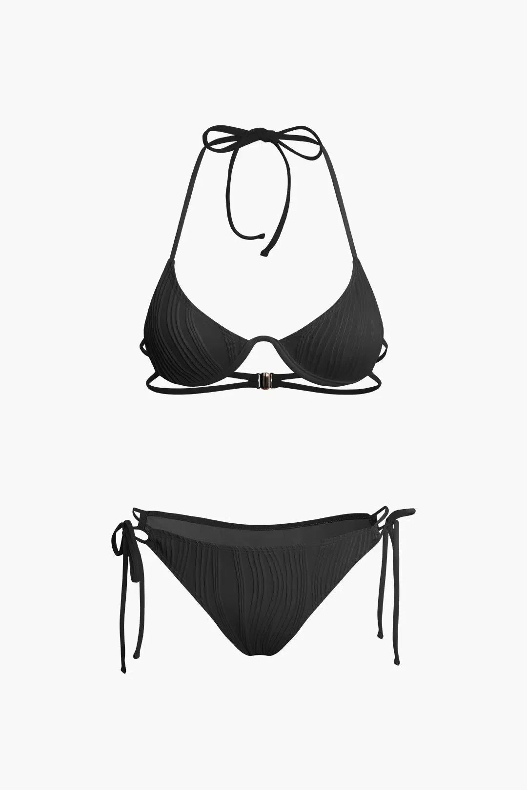 Calyne – Elegant design – Ruched bikini set-10174712250695-Ivory Ombre