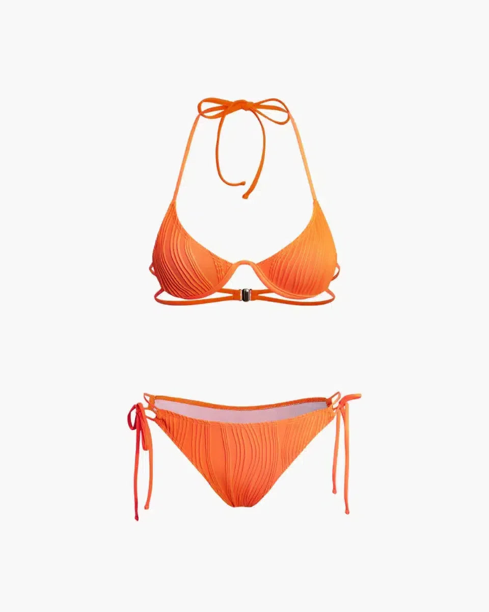 Calyne – Elegant design – Ruched bikini set-10174712250695-Ivory Ombre