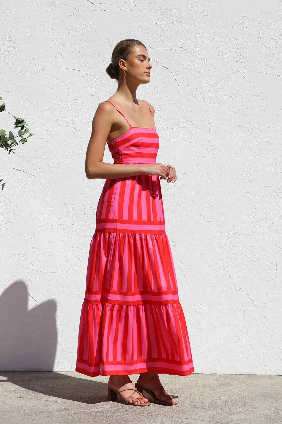 Candessa – Candy stripe flow – Maxi dress-10174735614279-Ivory Ombre