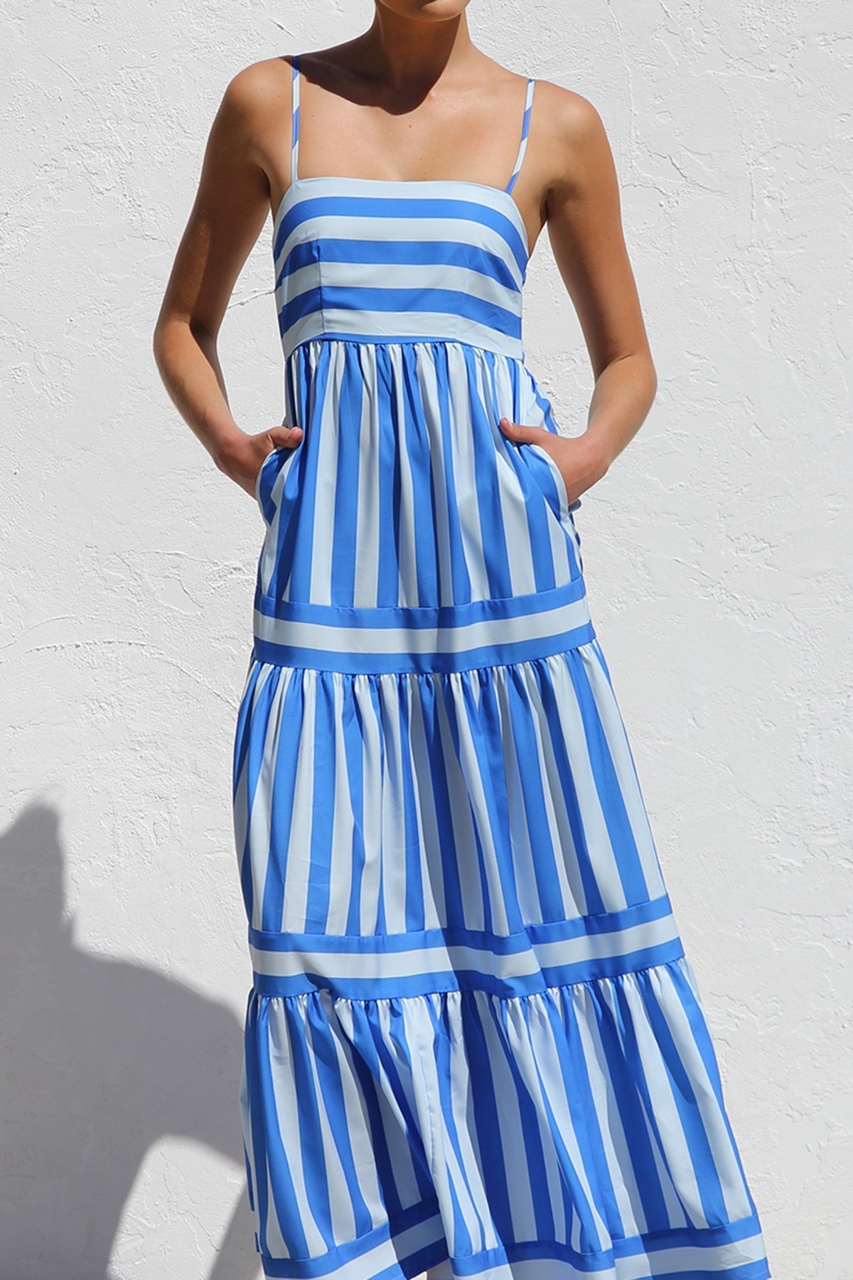 Candessa – Candy stripe flow – Maxi dress-10174735614279-Ivory Ombre