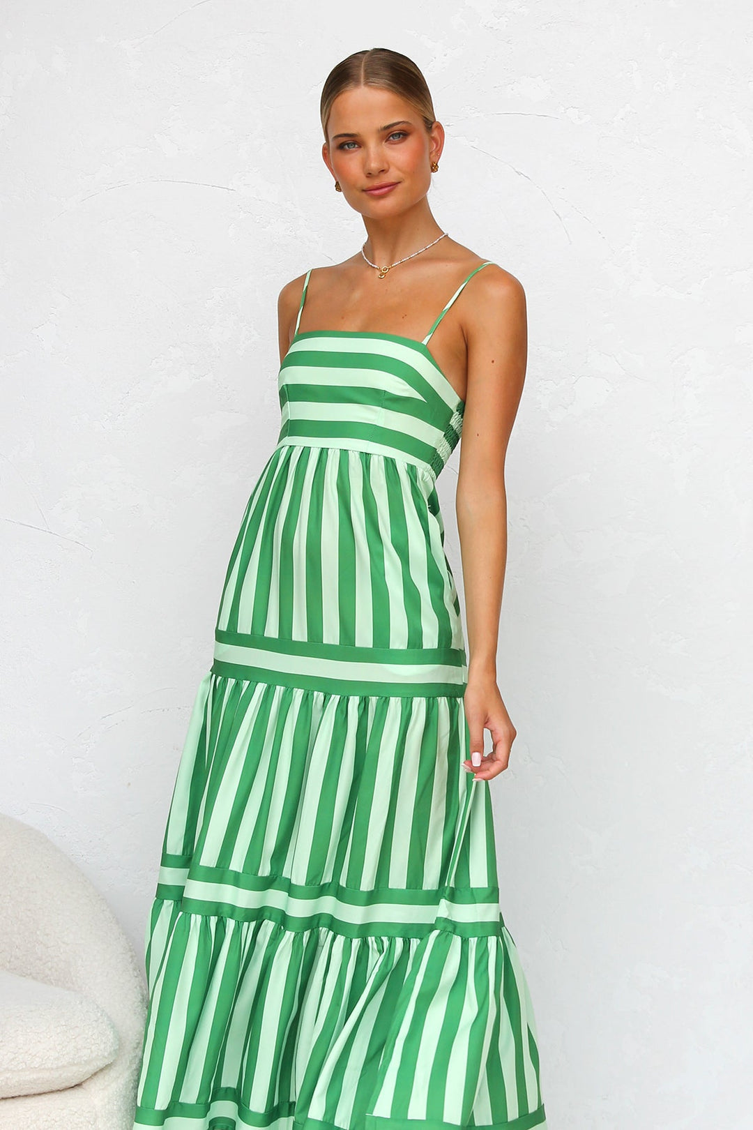Candessa – Candy stripe flow – Maxi dress-10174735614279-Ivory Ombre