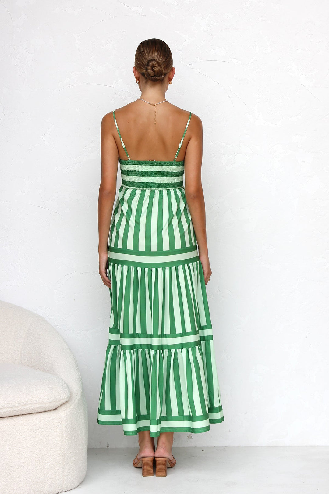 Candessa – Candy stripe flow – Maxi dress-10174735614279-Ivory Ombre