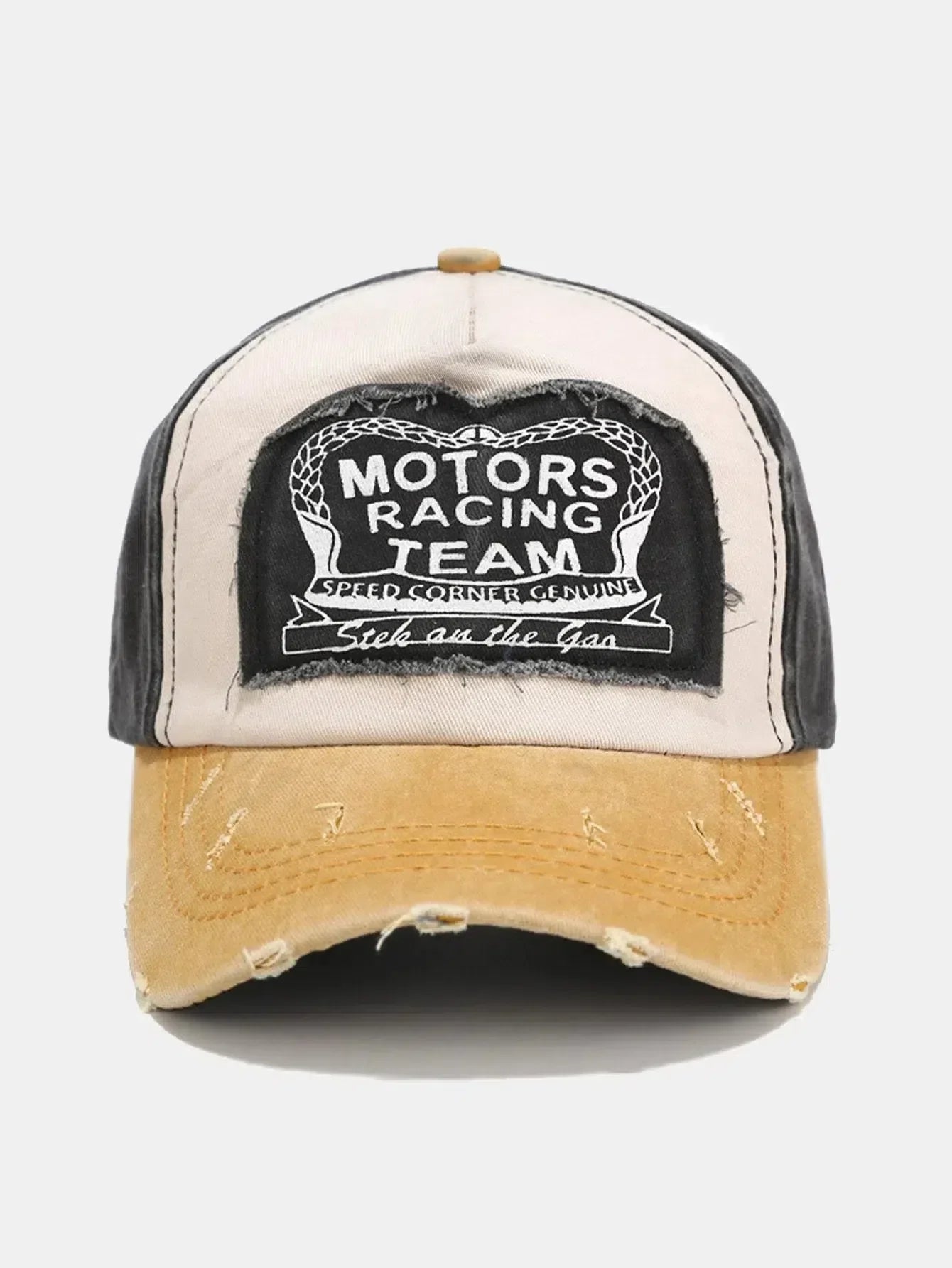 Caprisa – Washed slogan – Baseball cap-10174659952967-Ivory Ombre