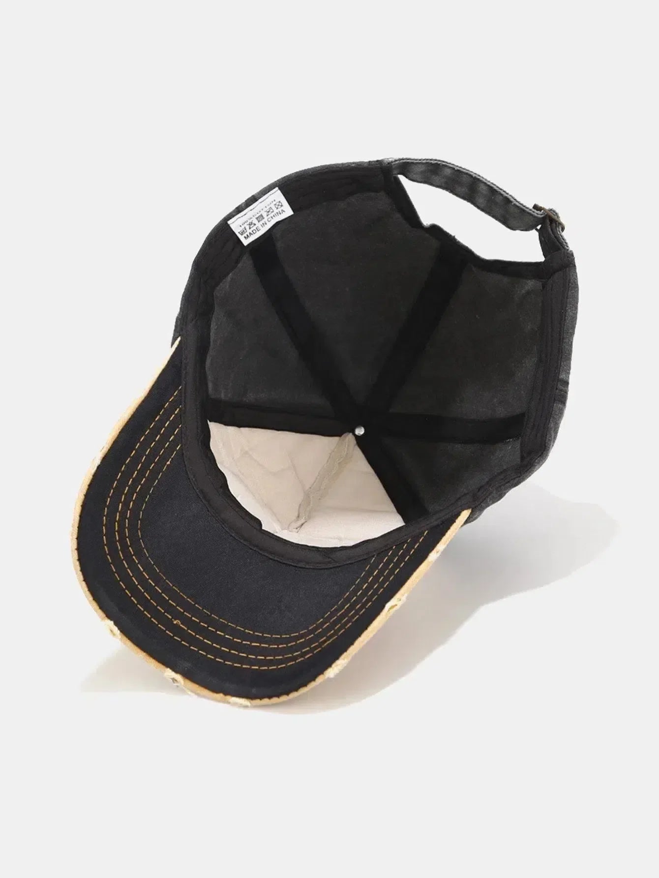 Caprisa – Washed slogan – Baseball cap-10174659952967-Ivory Ombre