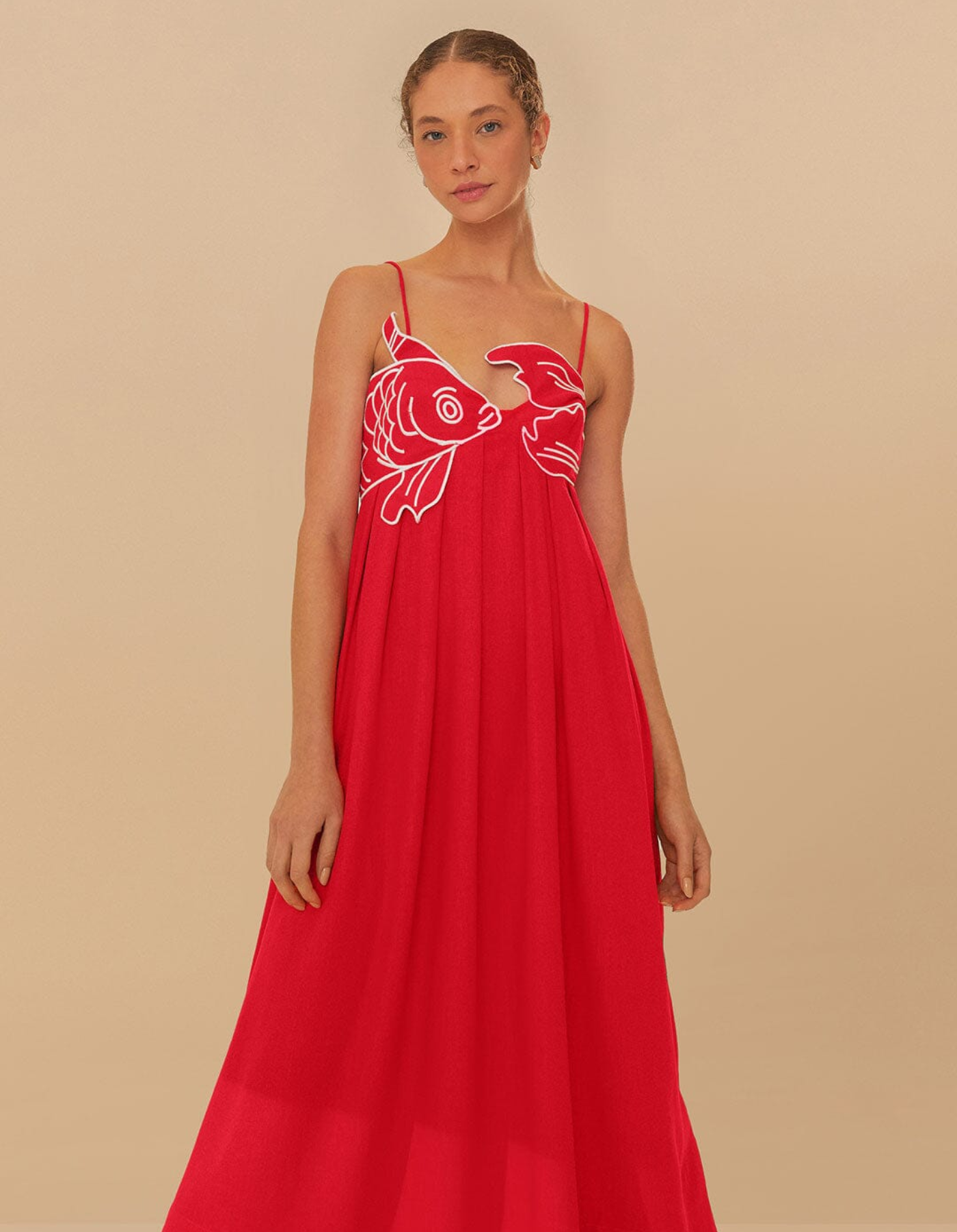 Carmarisse – Embroidered koi – Summer maxi dress-10174854201671-Ivory Ombre