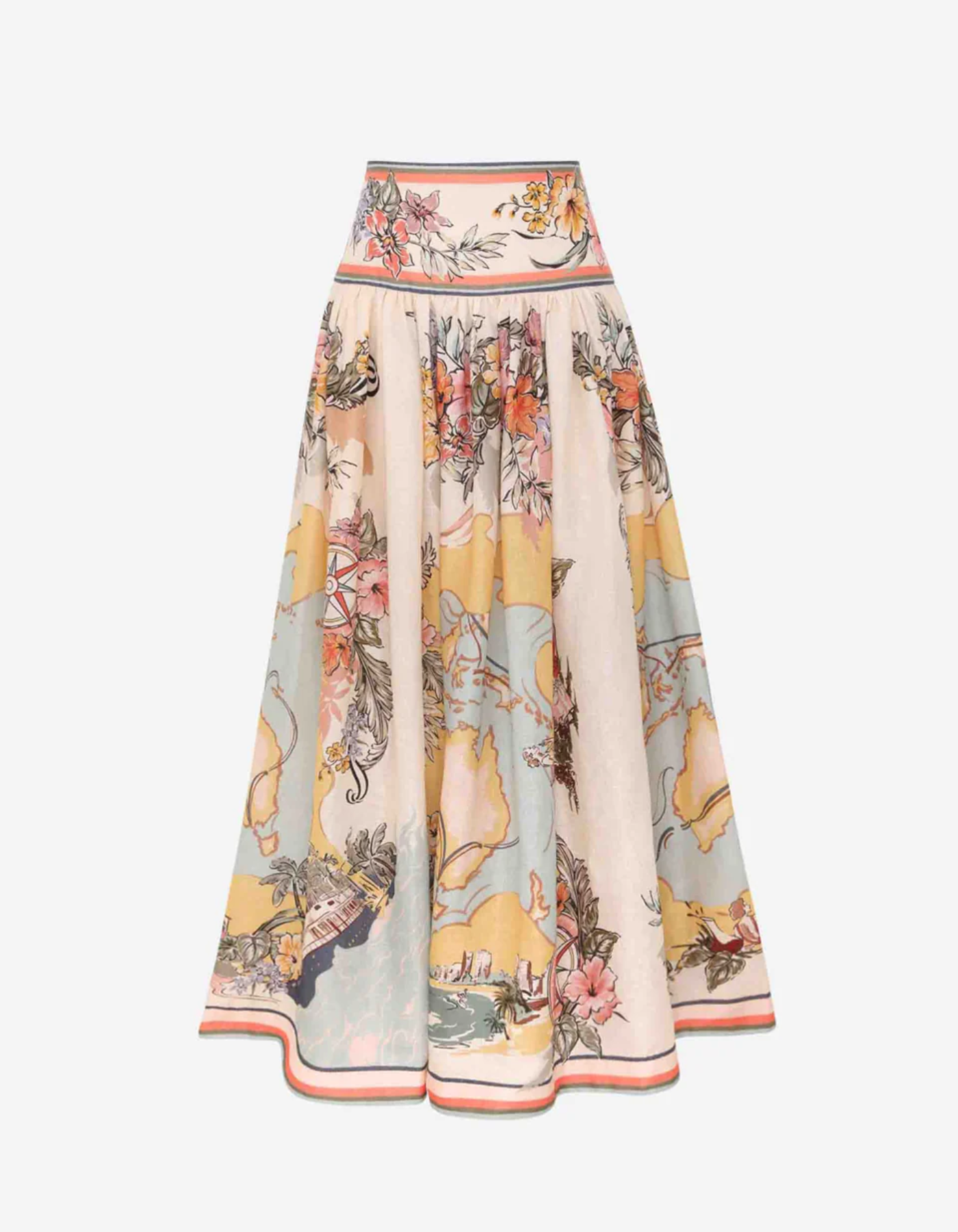 Cartolina – Illustrated print – Co-ord Set-10174864294215-Ivory Ombre