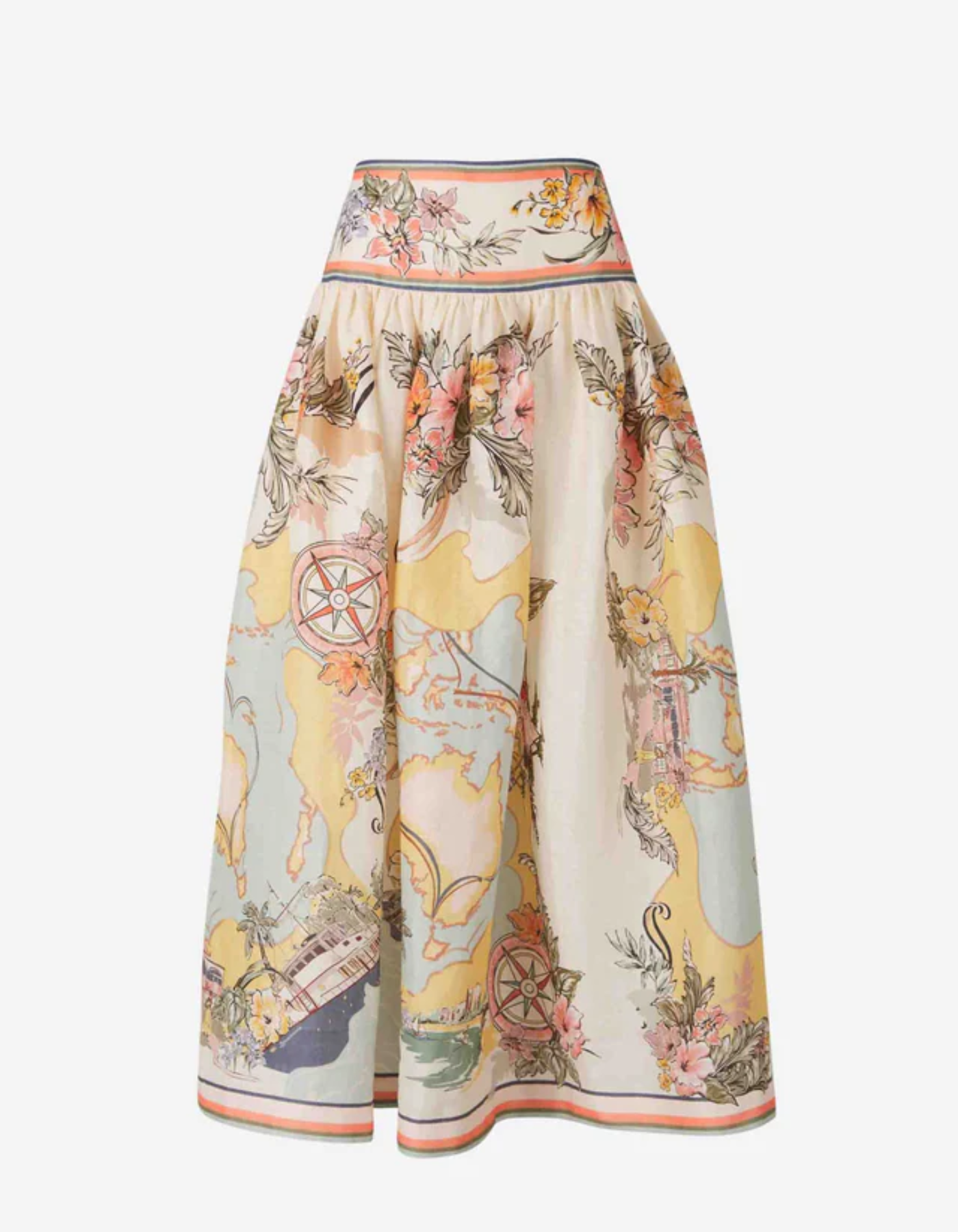 Cartolina – Illustrated print – Co-ord Set-10174864294215-Ivory Ombre