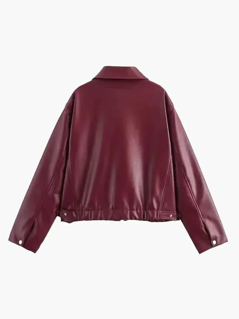 Caterina – Oversized fit – Leather jacket-15137995456896-Santi Vento Atelier