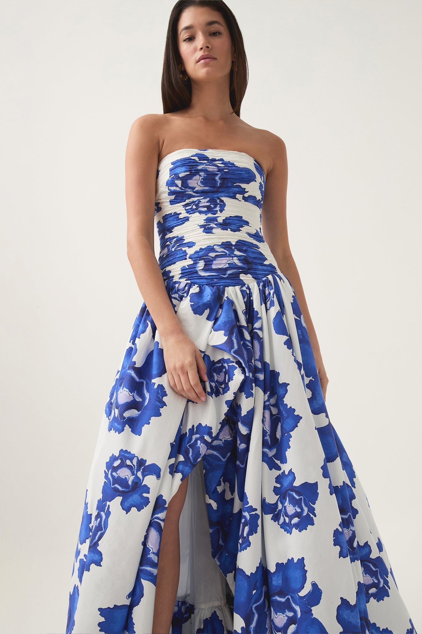 Celeste – Bold floral print – Maxi dress-10174732632391-Ivory Ombre