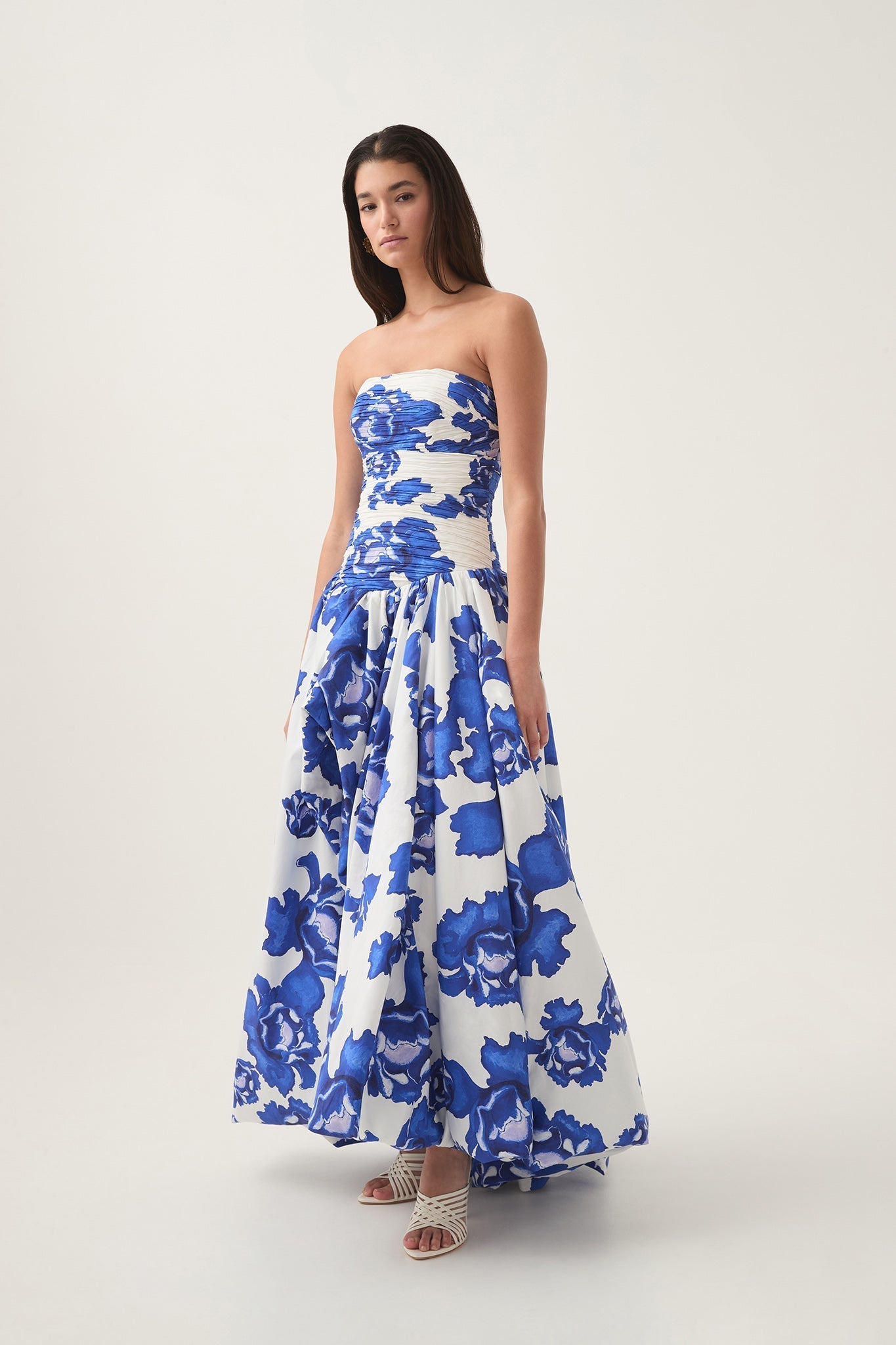 Celeste – Bold floral print – Maxi dress-10174732632391-Ivory Ombre