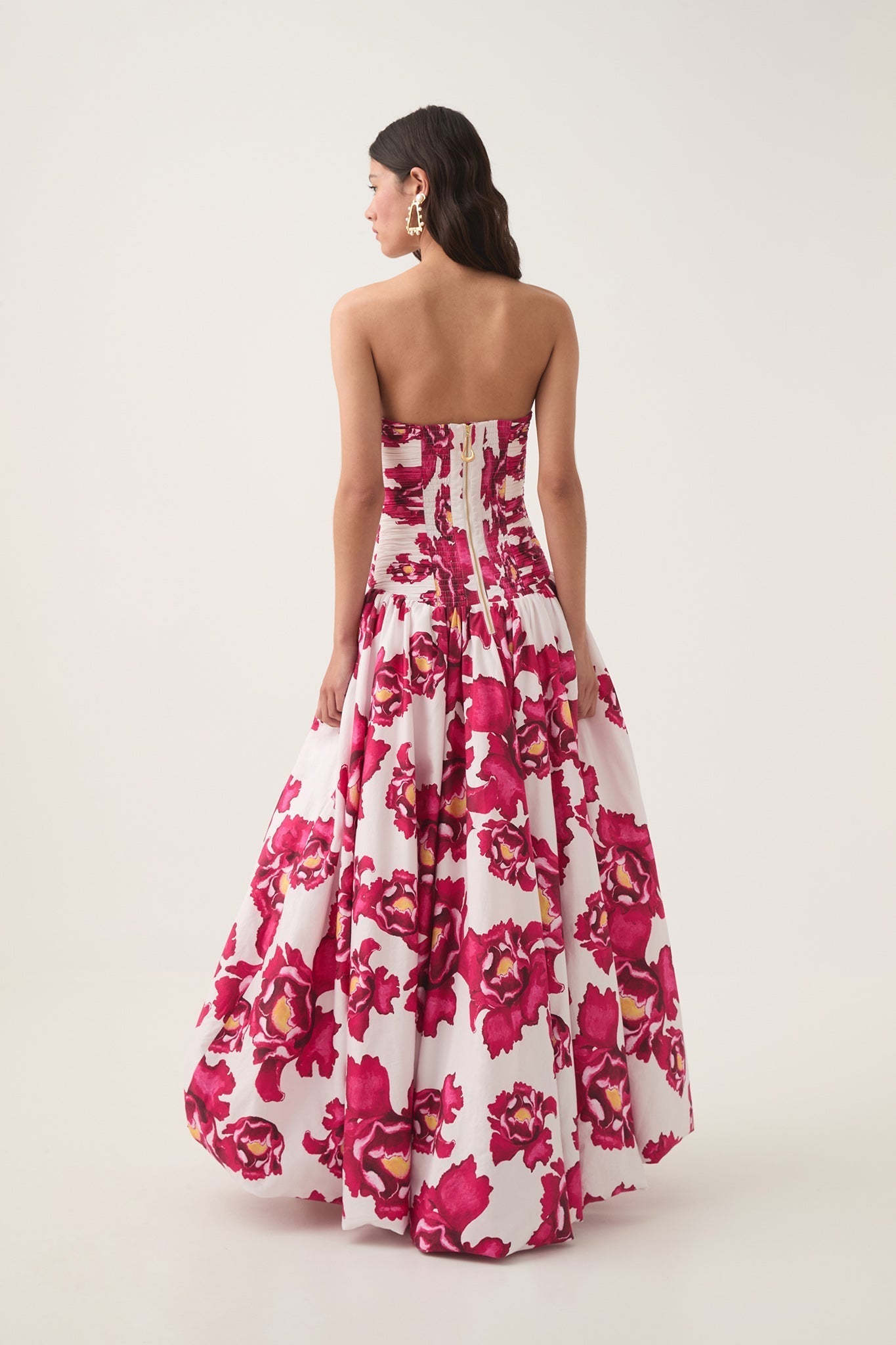 Celeste – Bold floral print – Maxi dress-10174732632391-Ivory Ombre