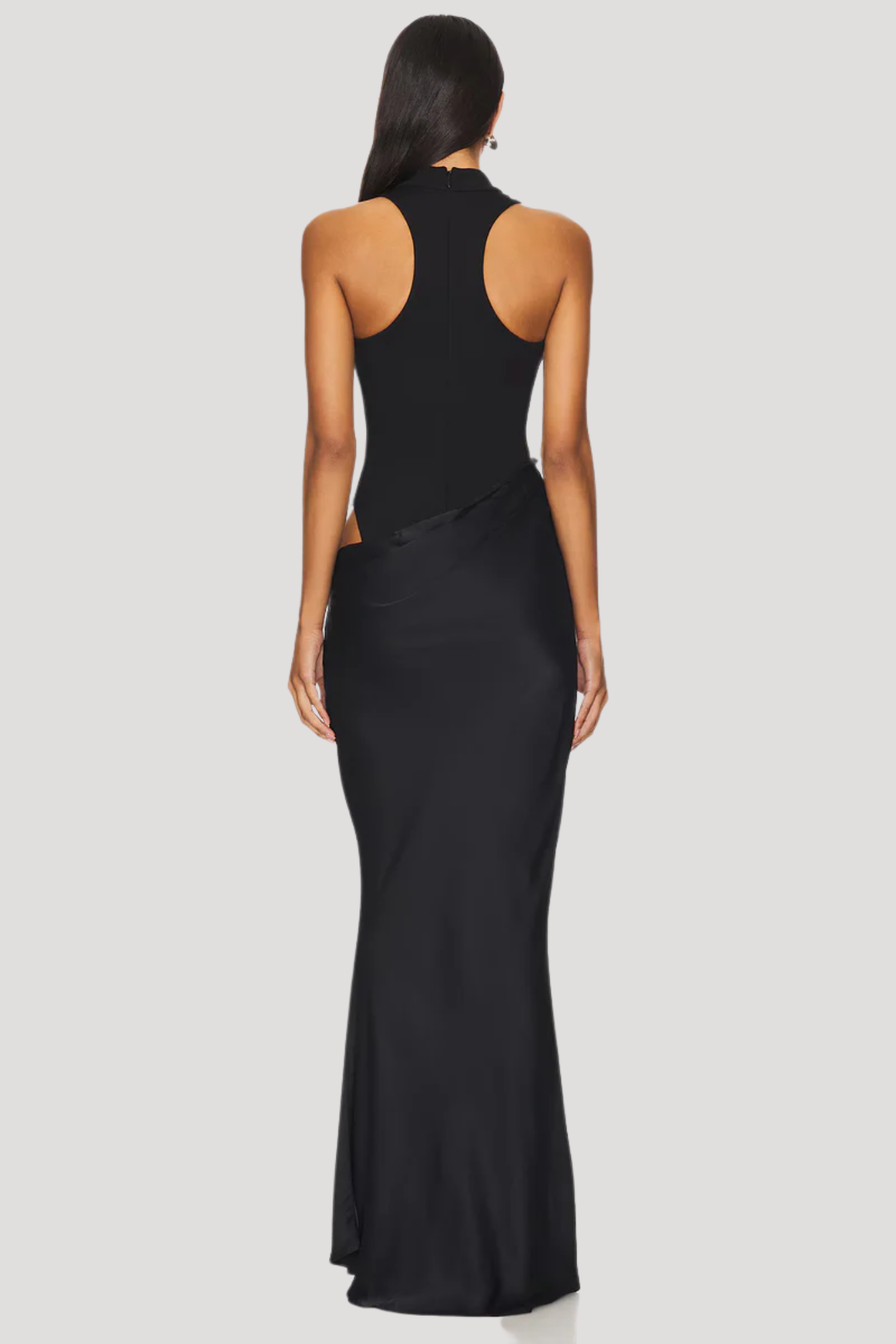 Celvara – Cutout waist – Halter evening gown-10174864752967-Ivory Ombre