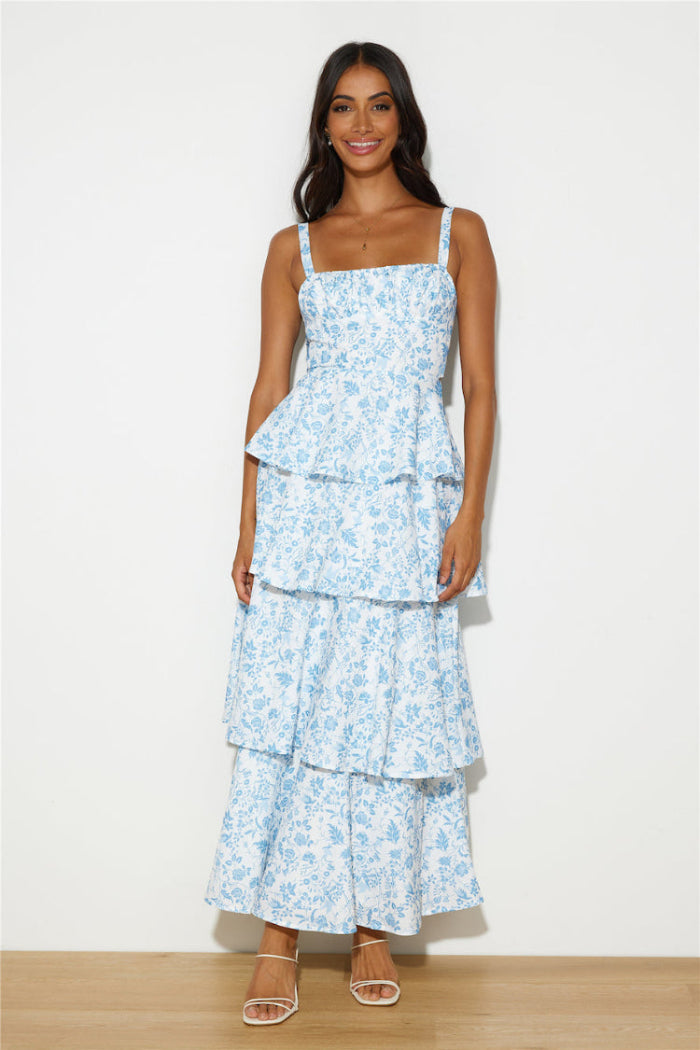 Cerina – Tiered floral – Maxi dress-10174865506631-Ivory Ombre