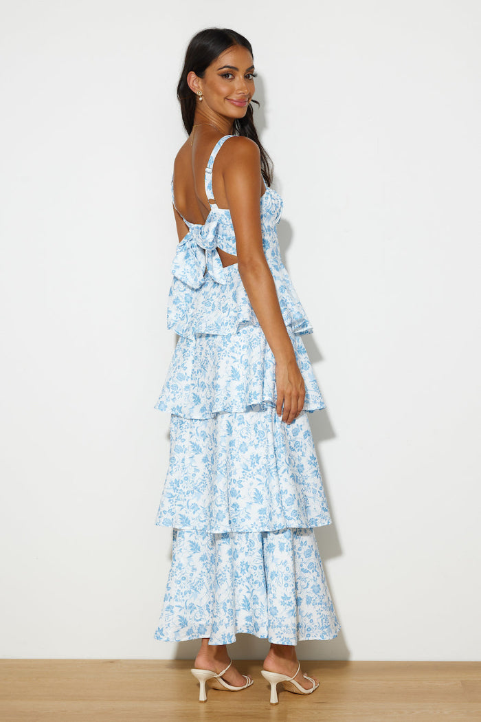 Cerina – Tiered floral – Maxi dress-10174865506631-Ivory Ombre