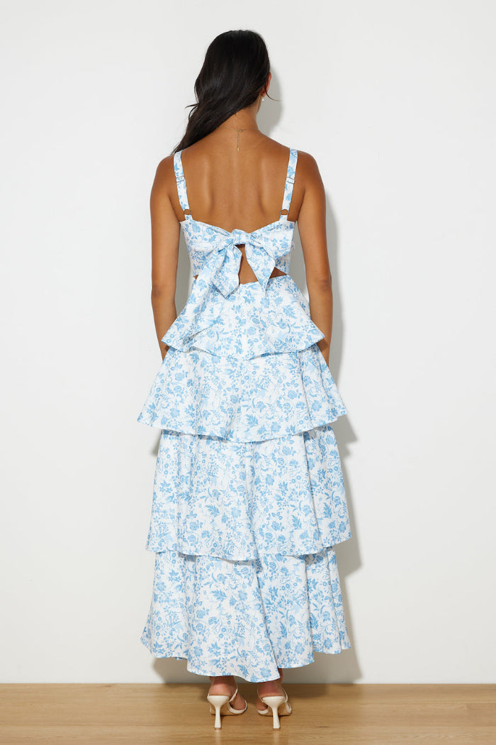 Cerina – Tiered floral – Maxi dress-10174865506631-Ivory Ombre