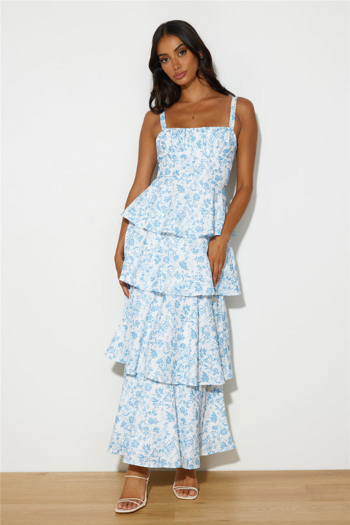 Cerina – Tiered floral – Maxi dress-10174865506631-Ivory Ombre