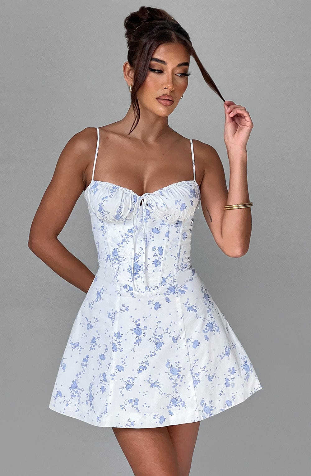 Cerinetta – Corset fit – Mini dress-10174868128071-Ivory Ombre