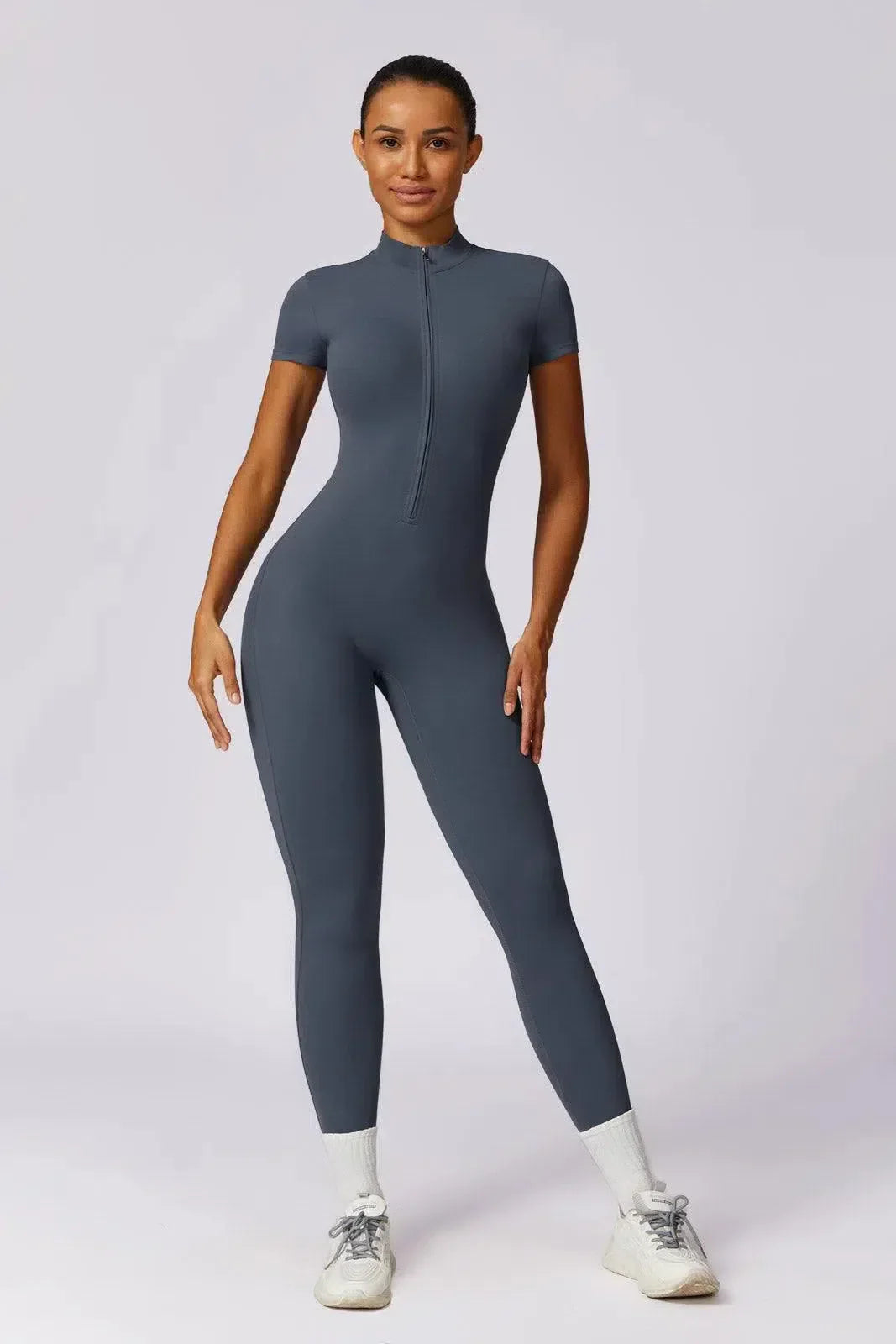 Chiarina – Sculpting fit – Timeless activewear jumpsuit-10174779818311-Ivory Ombre