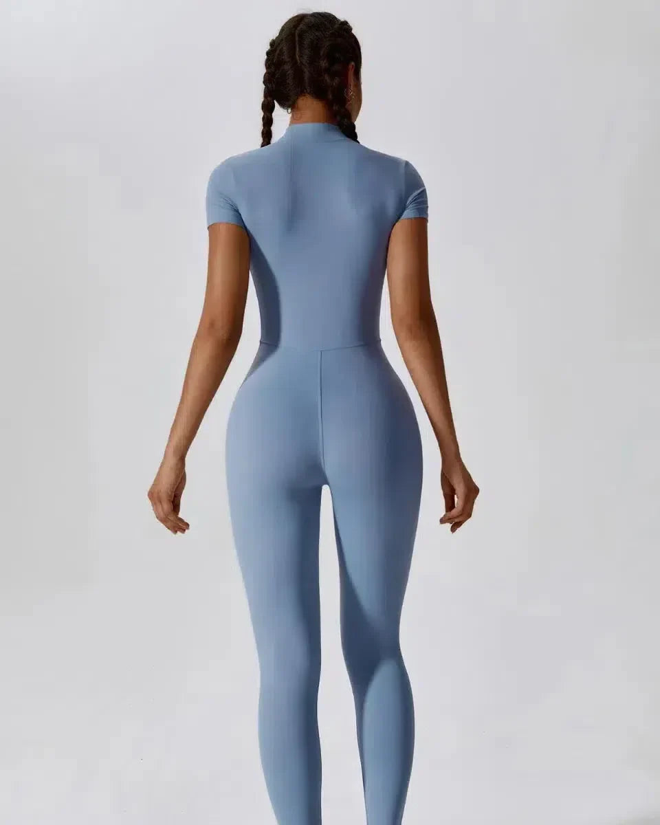 Chiarina – Sculpting fit – Timeless activewear jumpsuit-10174779818311-Ivory Ombre