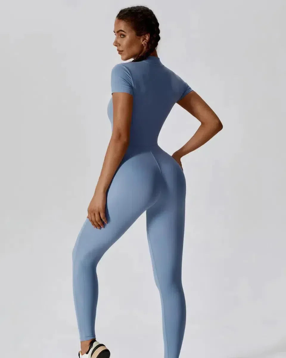 Chiarina – Sculpting fit – Timeless activewear jumpsuit-10174779818311-Ivory Ombre