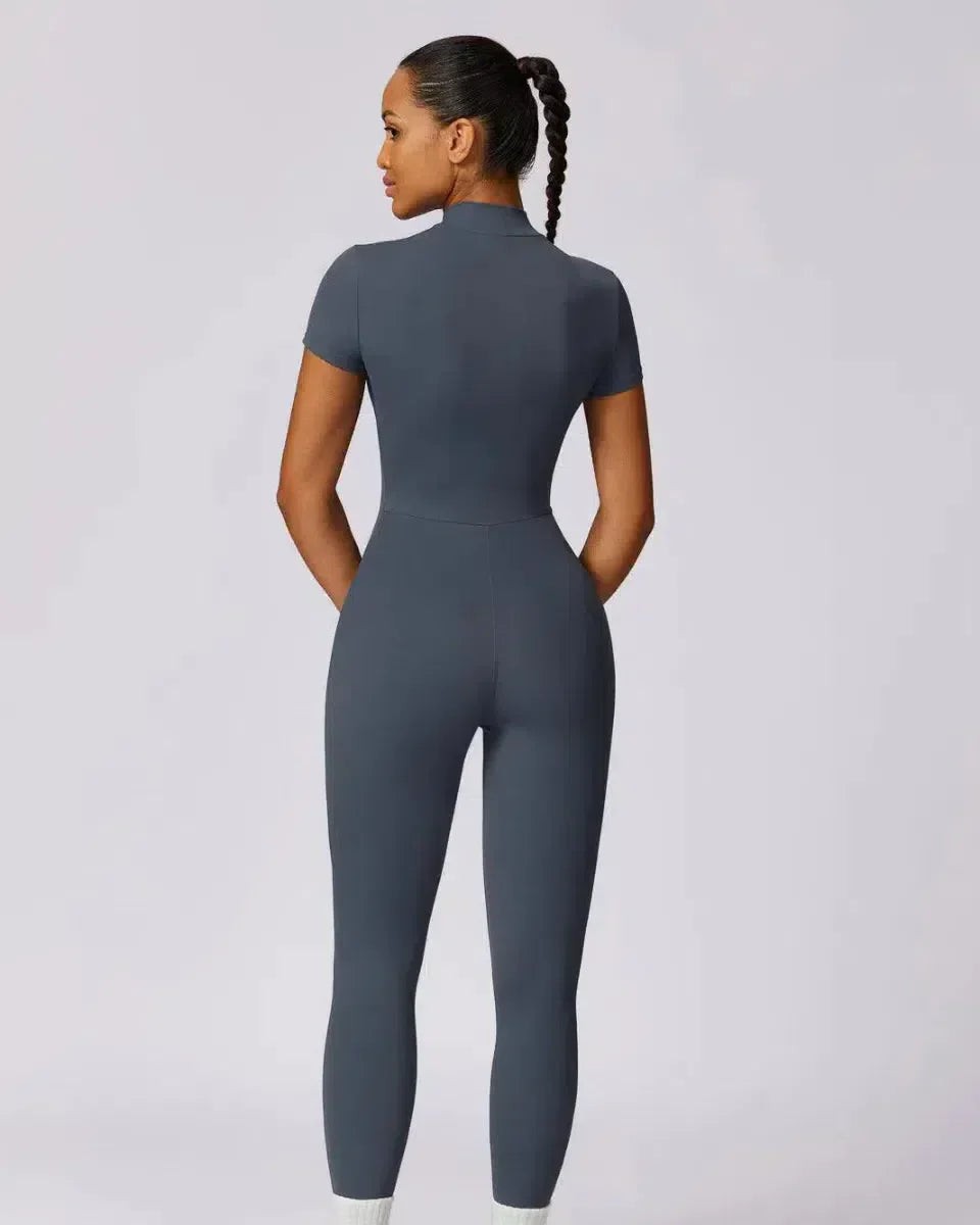 Chiarina – Sculpting fit – Timeless activewear jumpsuit-10174779818311-Ivory Ombre
