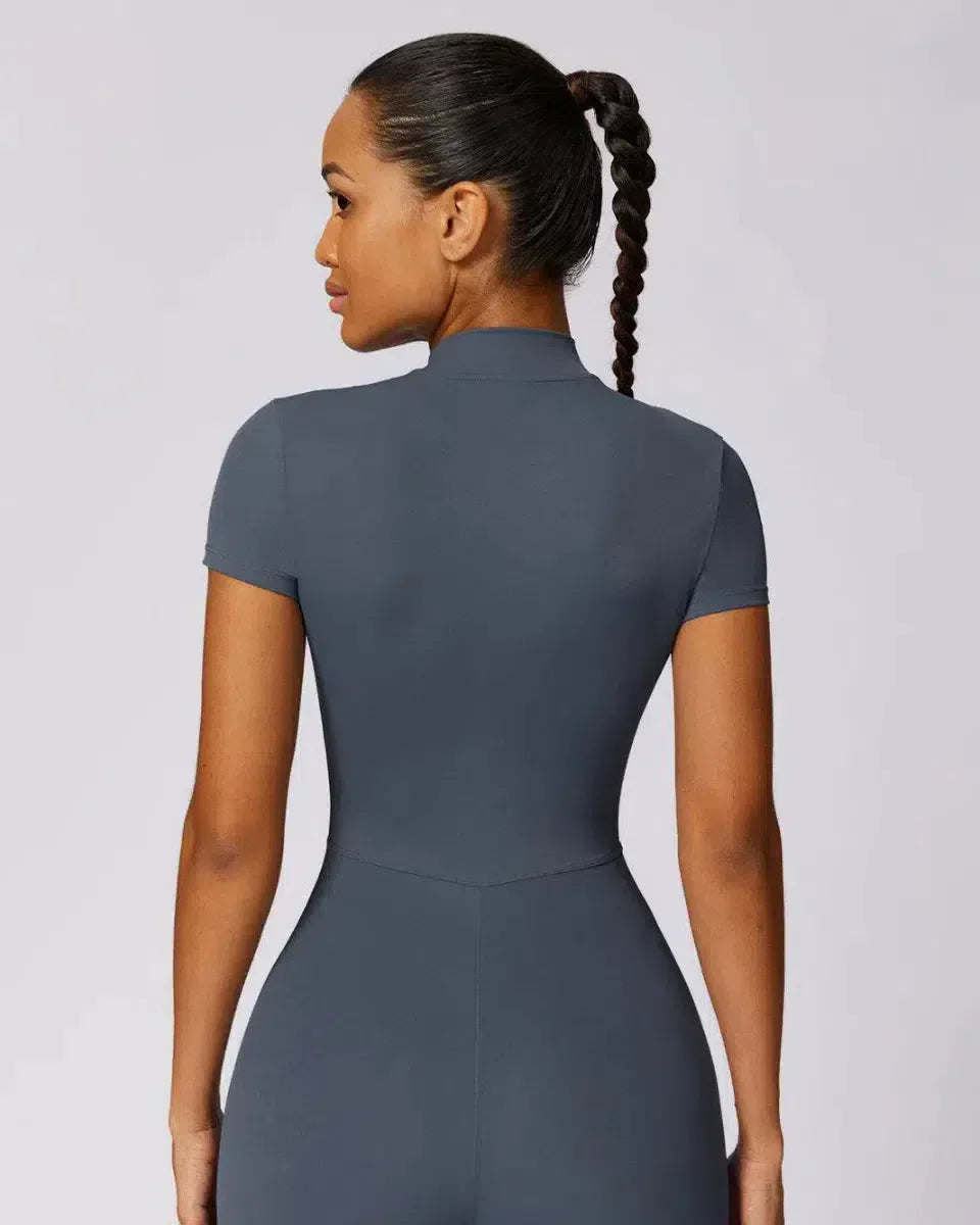 Chiarina – Sculpting fit – Timeless activewear jumpsuit-10174779818311-Ivory Ombre