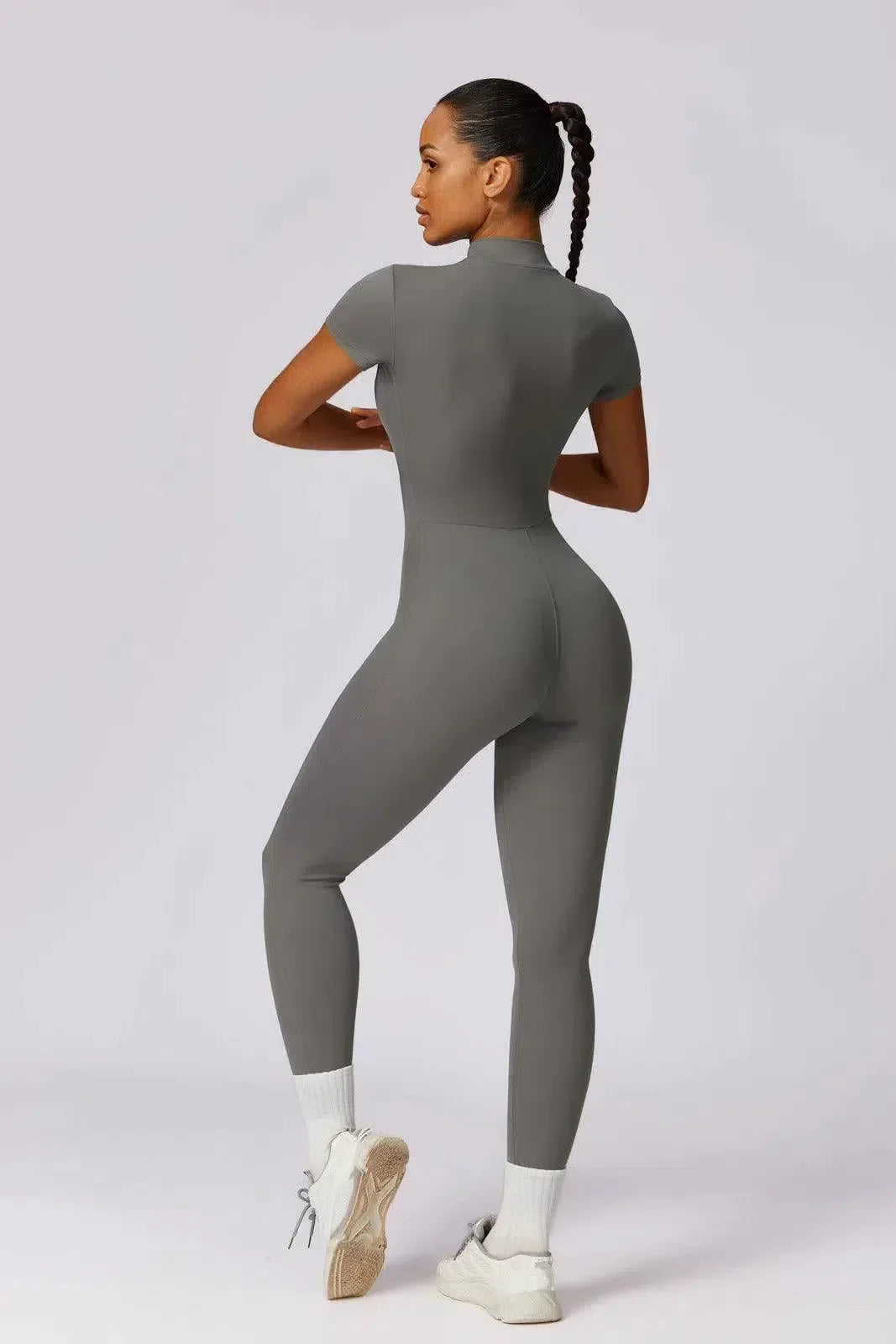 Chiarina – Sculpting fit – Timeless activewear jumpsuit-10174779818311-Ivory Ombre