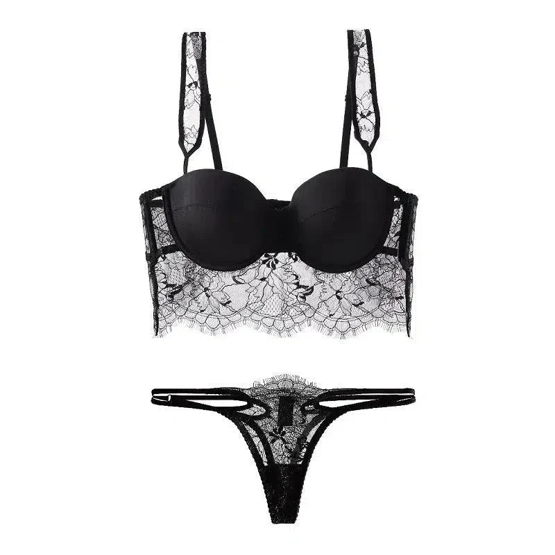 Cieline – Lace eyelash trim – Lingerie set-10174861705543-Ivory Ombre