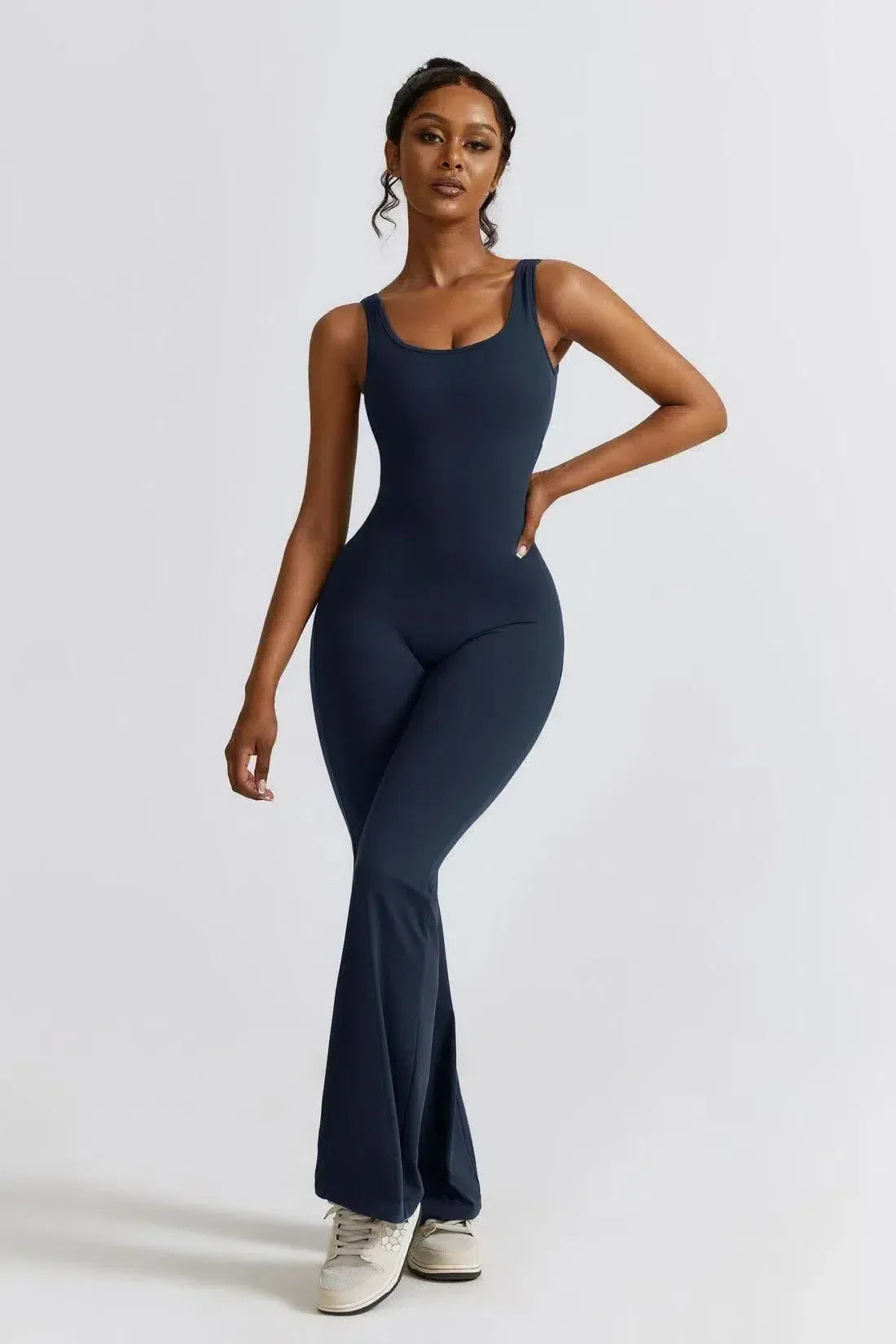 Circe – Sleeveless fit– Activewear jumpsuit-10174779425095-Ivory Ombre