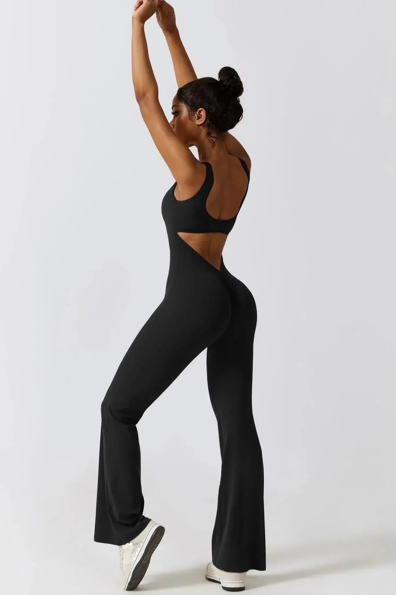 Circe – Sleeveless fit– Activewear jumpsuit-10174779425095-Ivory Ombre