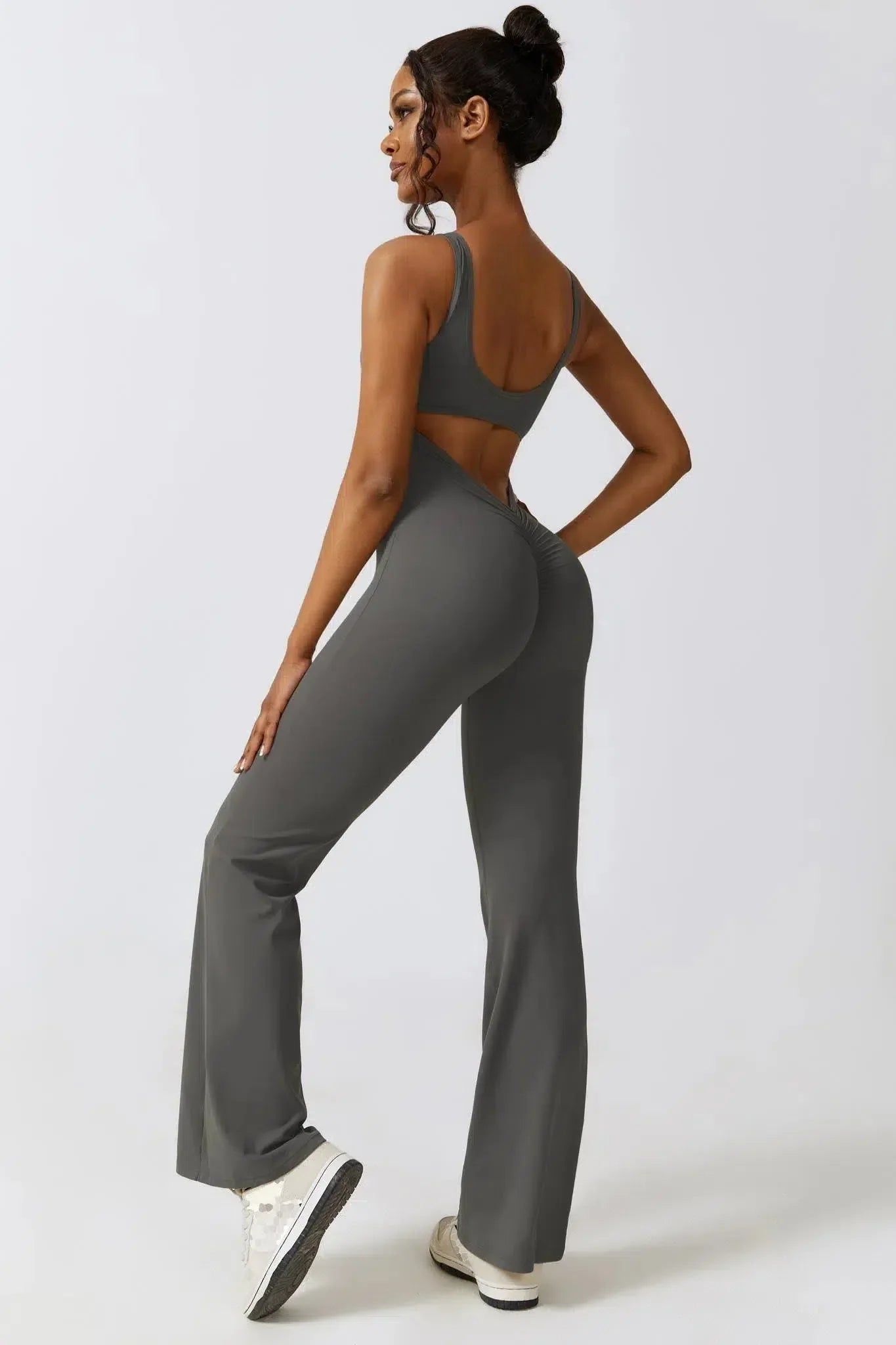 Circe – Sleeveless fit– Activewear jumpsuit-10174779425095-Ivory Ombre