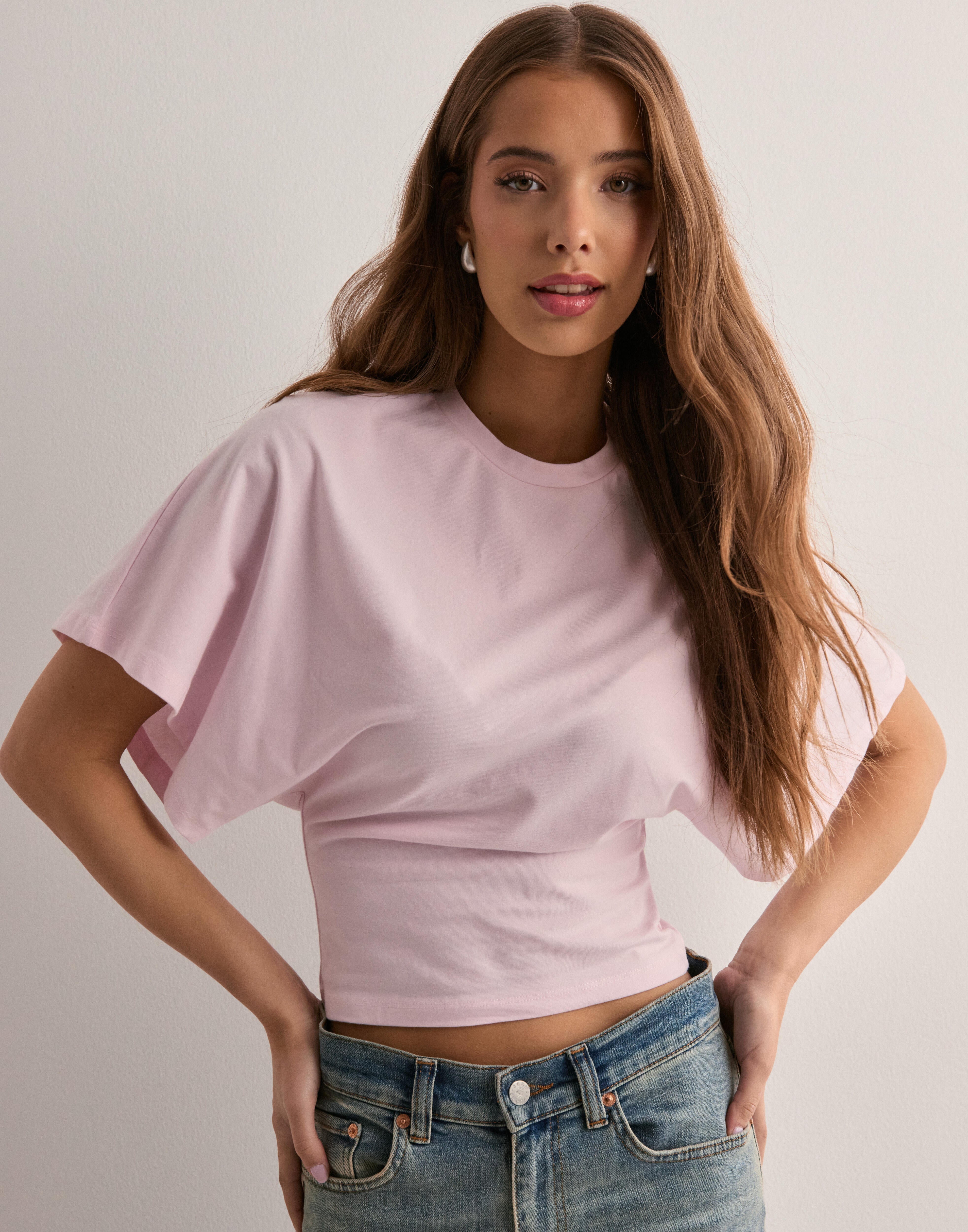 Cirella – Cinched waist – Cropped t-shirt-10174846992711-Ivory Ombre