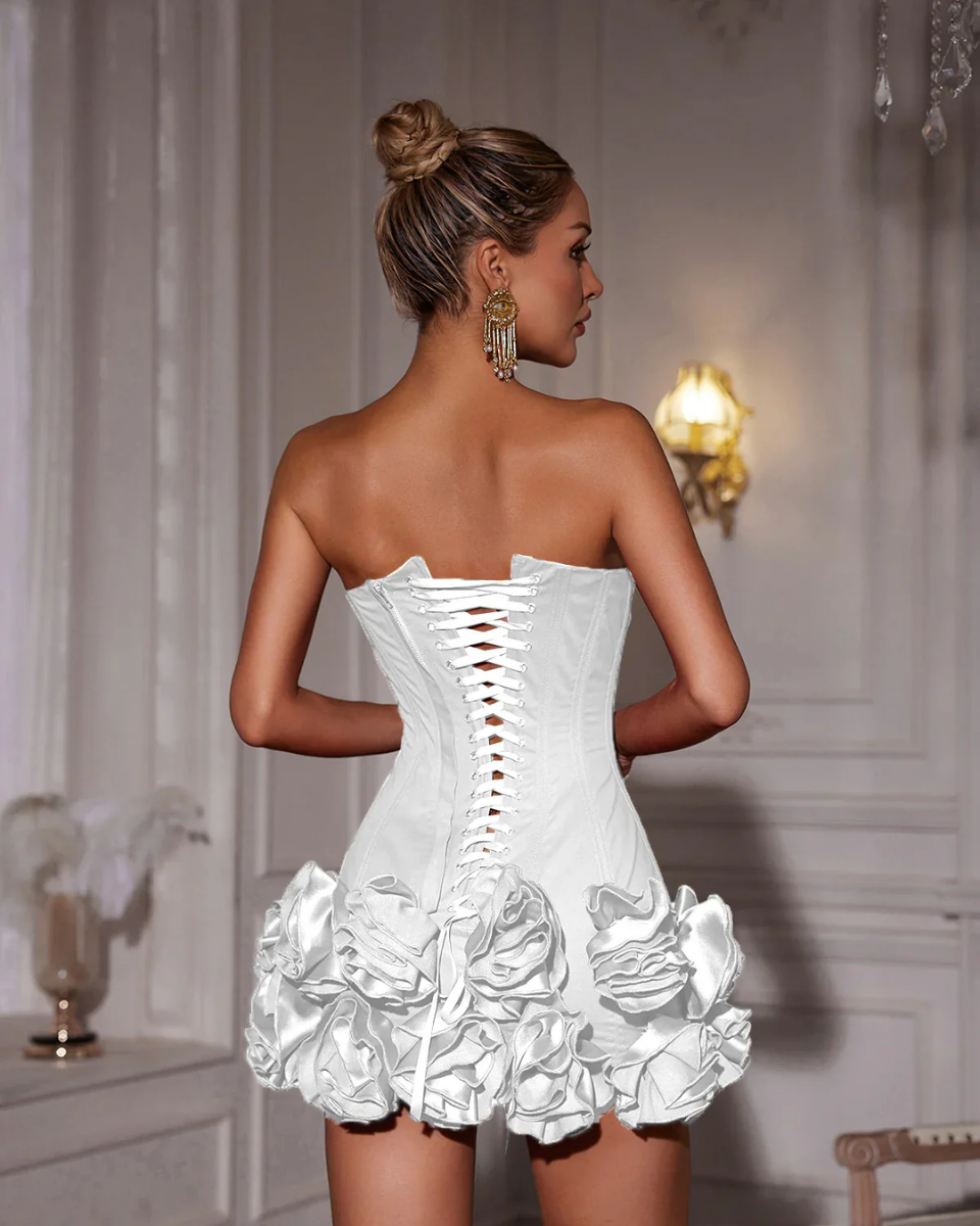 Clizia – Strapless corset top – Two-piece set-10174751506759-Ivory Ombre