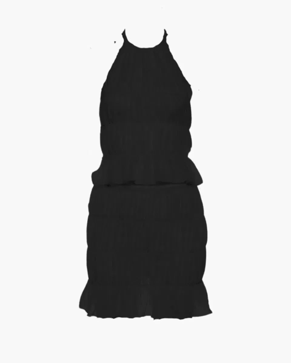 Coralie – Ruched halter top & skirt set – Breezy elegance-10174754193735-Ivory Ombre