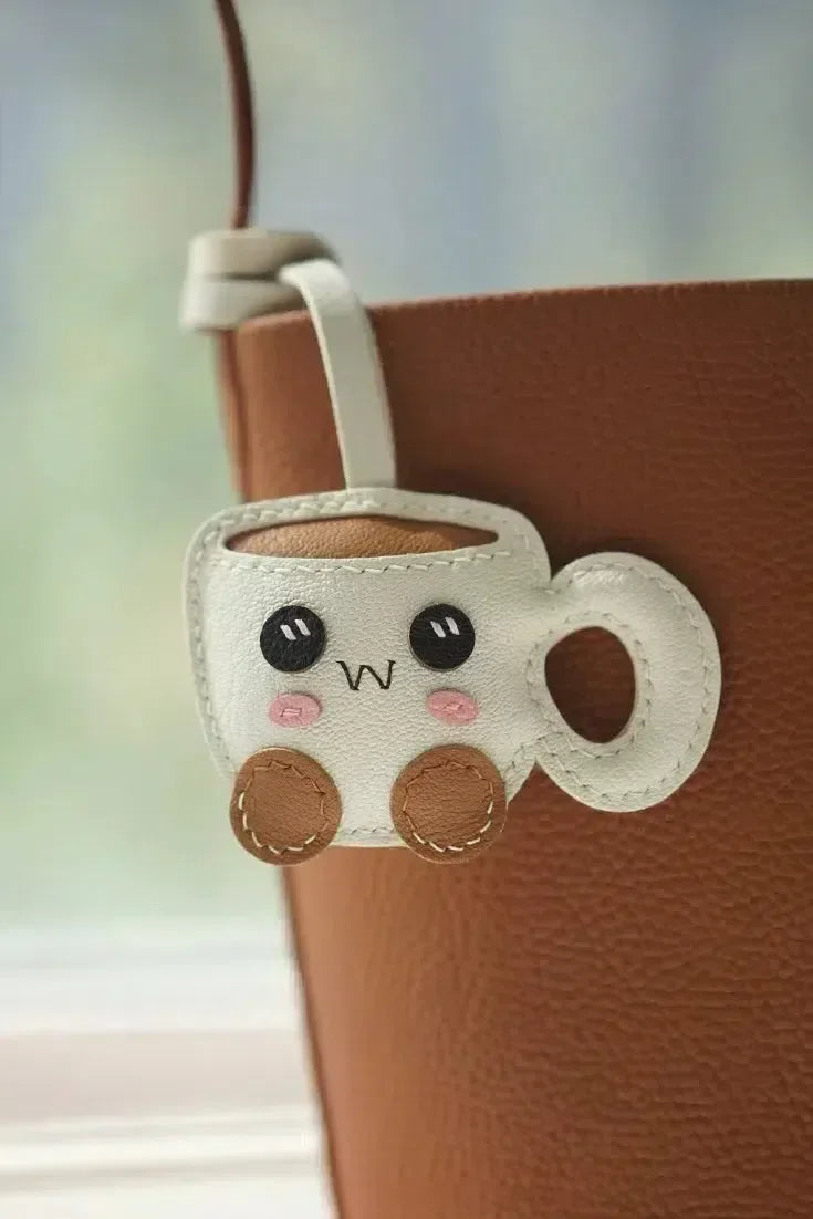 Cuppy the Coffee – Whimsical theme – Bag charm-10174677778759-Ivory Ombre