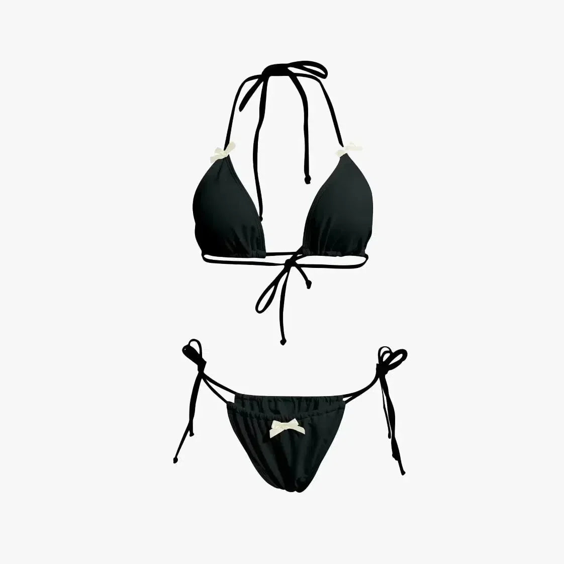 Cyarra – Y2K coquette style – Ribbon bikini set-10174714609991-Ivory Ombre