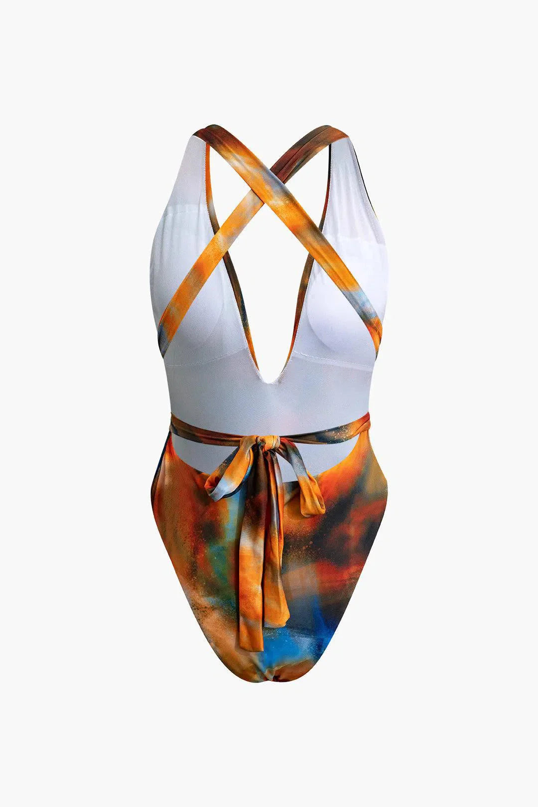 Cymira – Sleek fit – Cross-back swimsuit set-10174710448455-Ivory Ombre