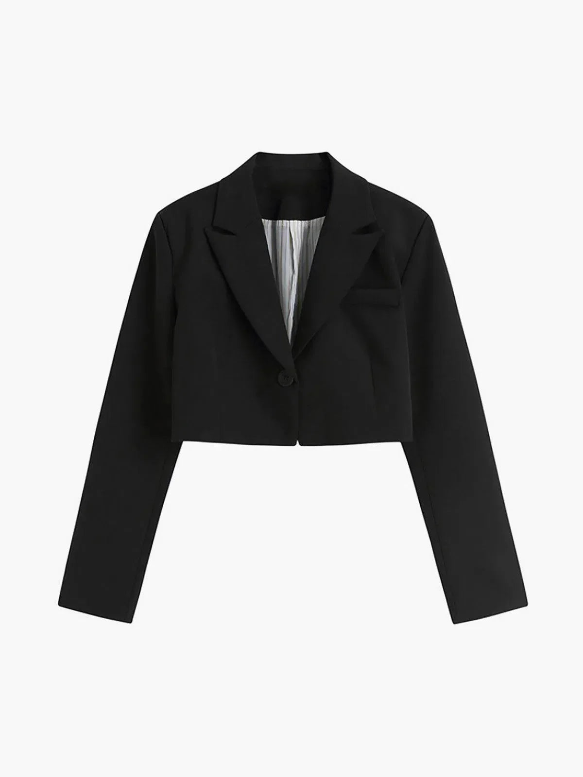 Domina – Chic cropped silhouette – Blazer-10174773788999-Ivory Ombre