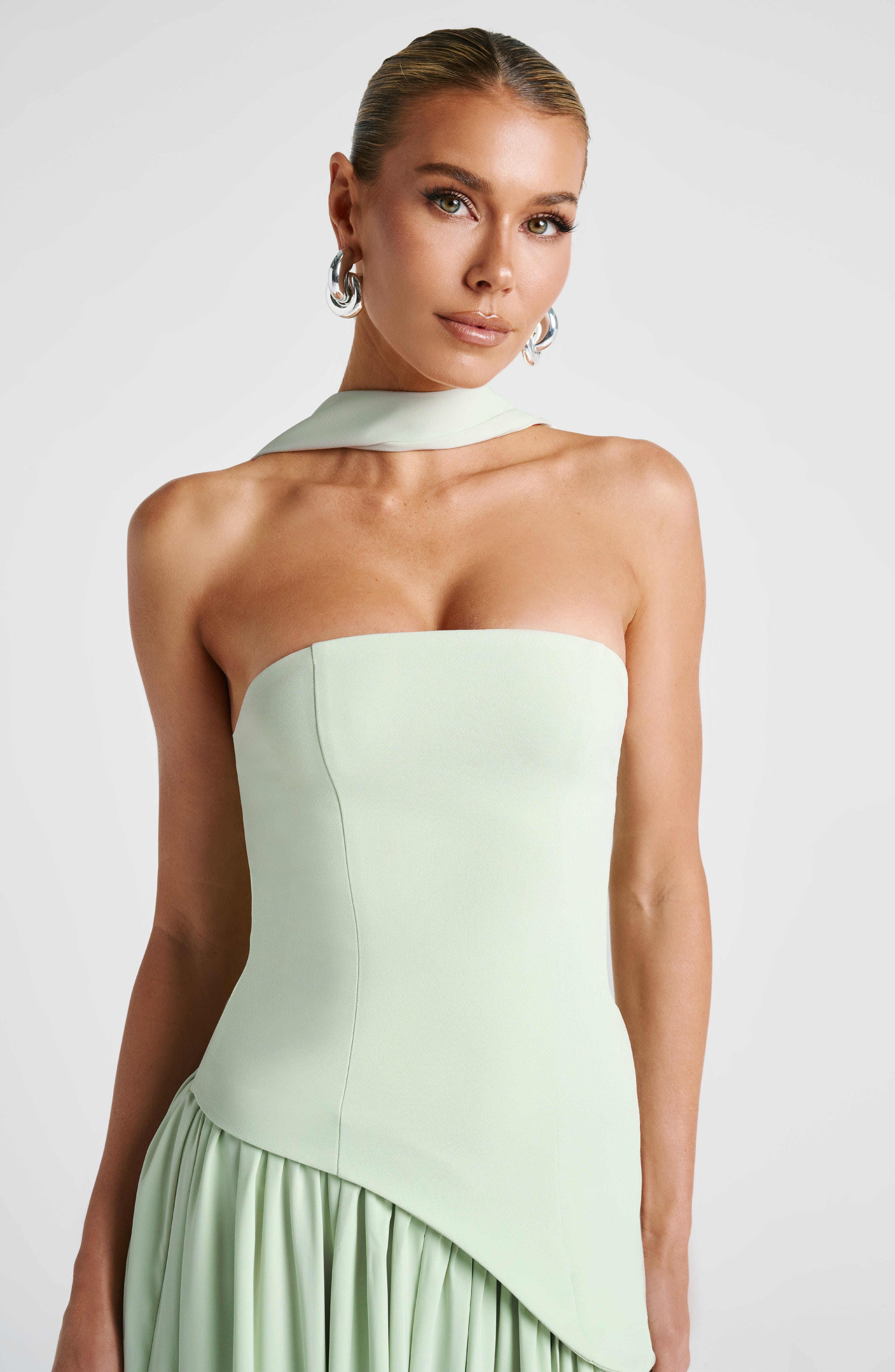 Elarisse – Sculpted contrast – Strapless evening dress-10174852366663-Ivory Ombre