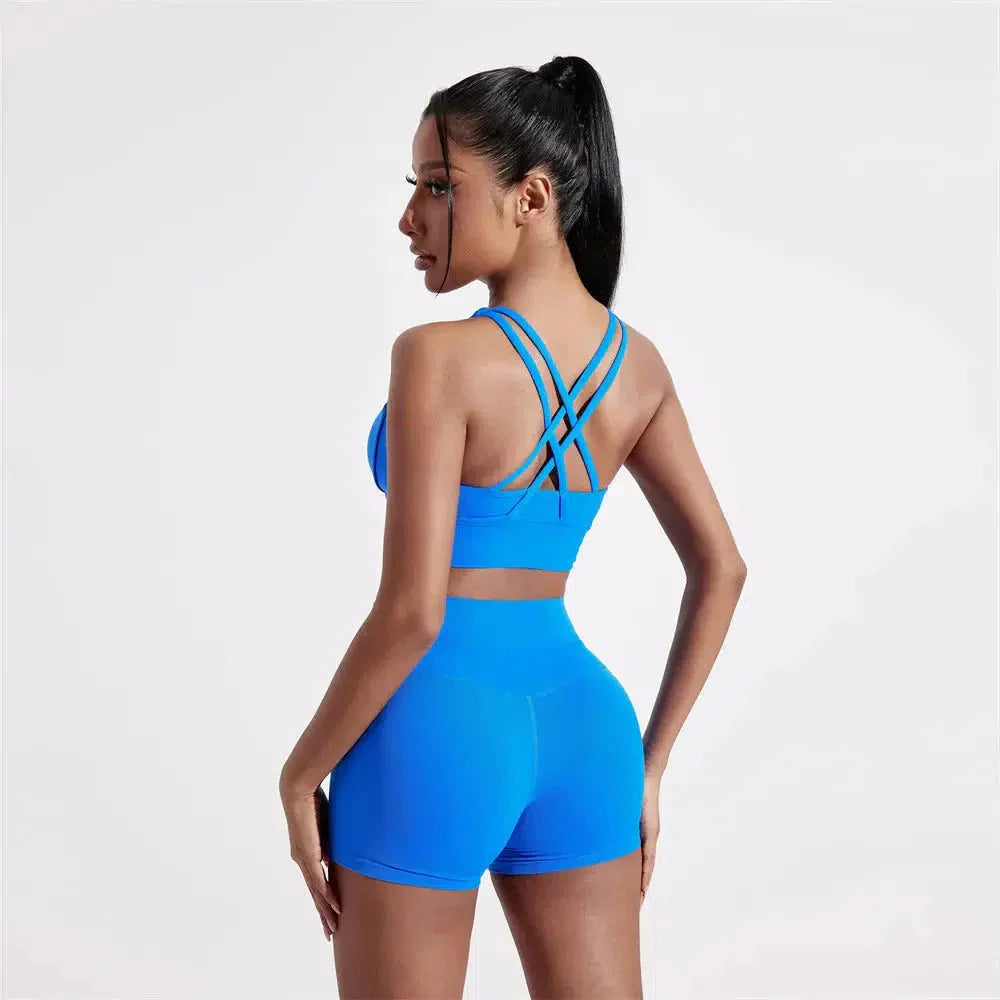 Elettra – Bold summer colors – Colorful activewear set-10174860853575-Ivory Ombre