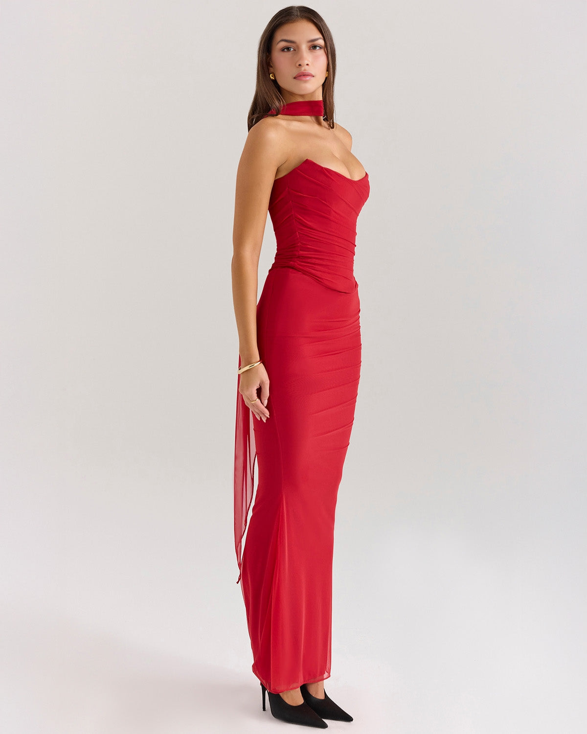 Elisari – Draped neckline – Evening gown-10192062546247-Ivory Ombre