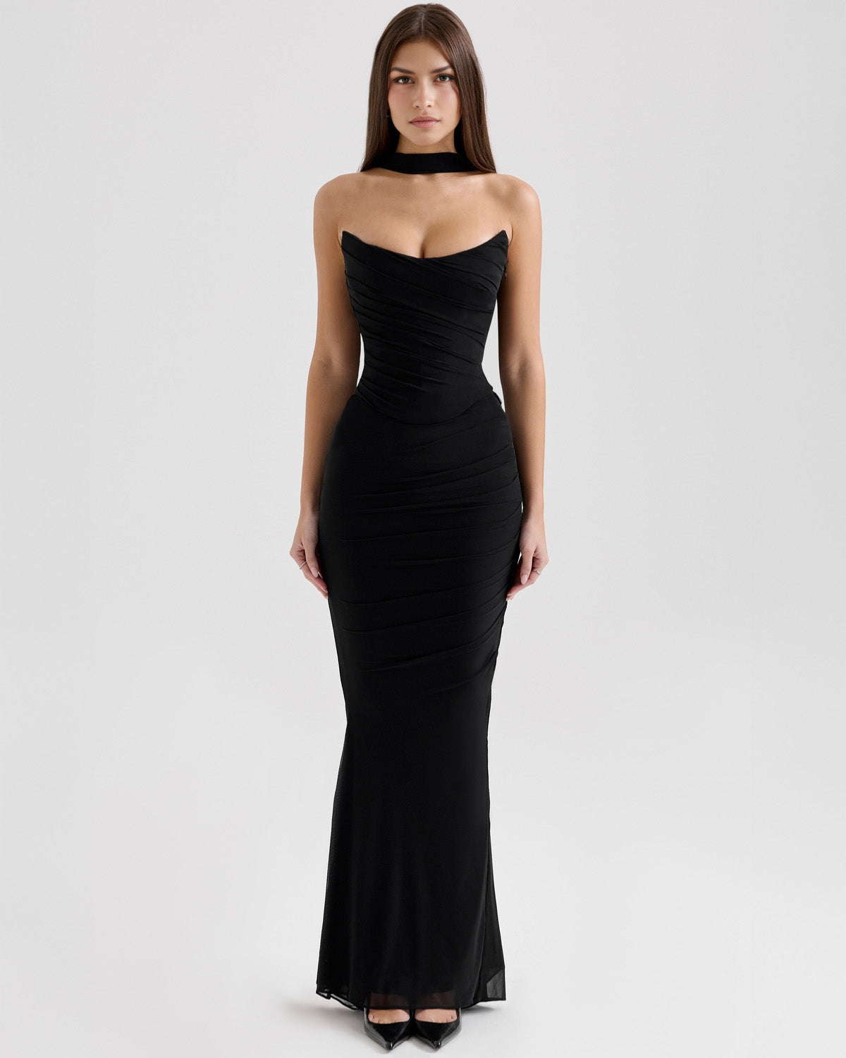 Elisari – Draped neckline – Evening gown-10192062546247-Ivory Ombre