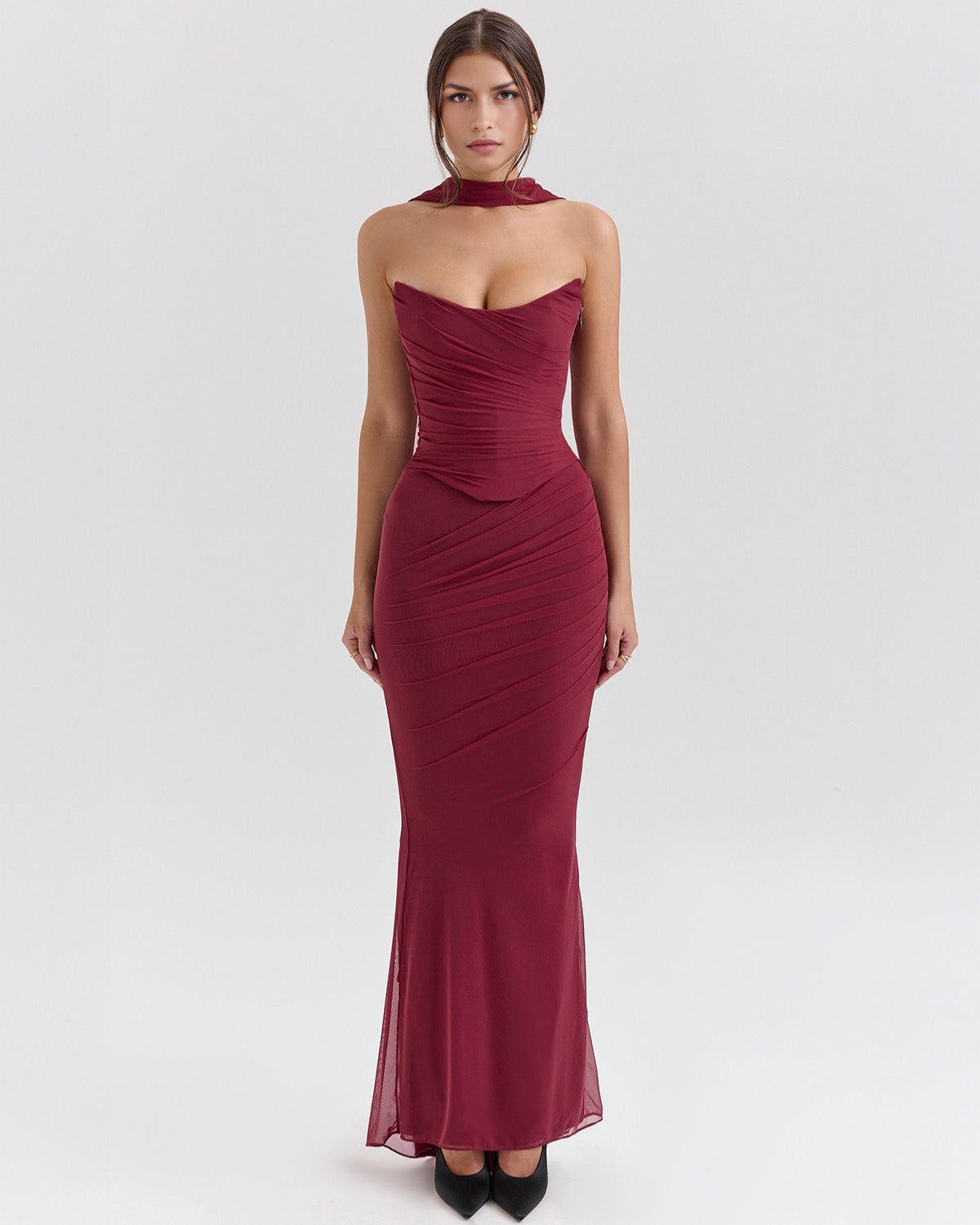 Elisari – Draped neckline – Evening gown-10192062546247-Ivory Ombre