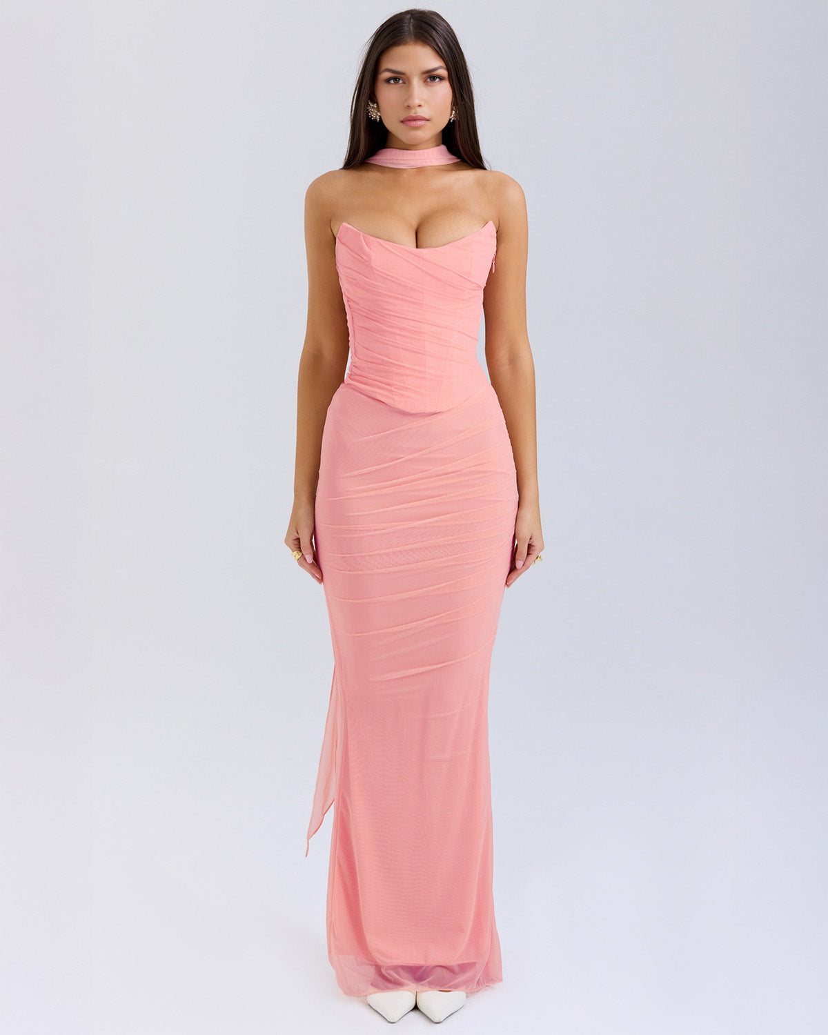 Elisari – Draped neckline – Evening gown-10192062546247-Ivory Ombre