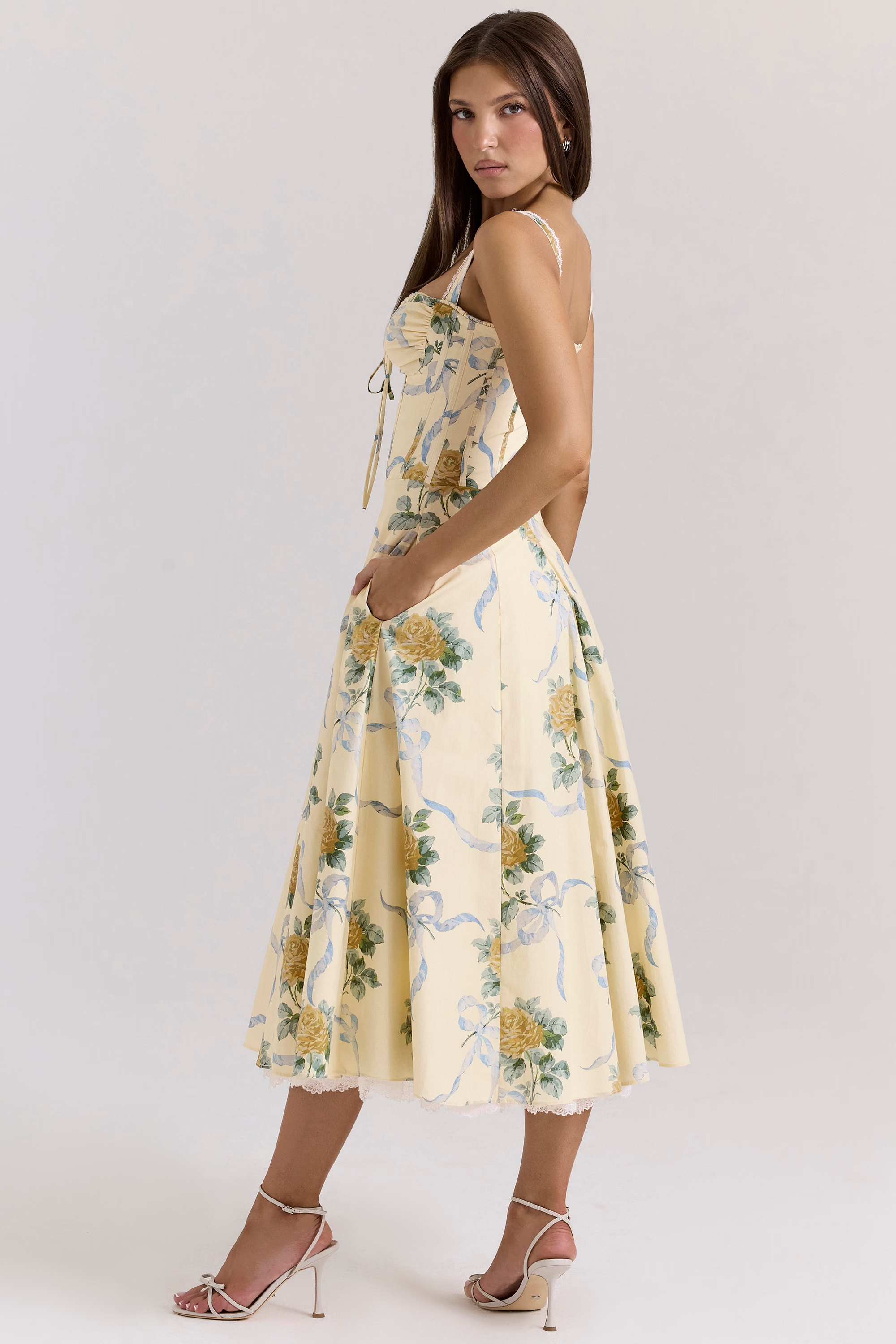 Elisora – Vintage floral – Midi sundress-10174851711303-Ivory Ombre