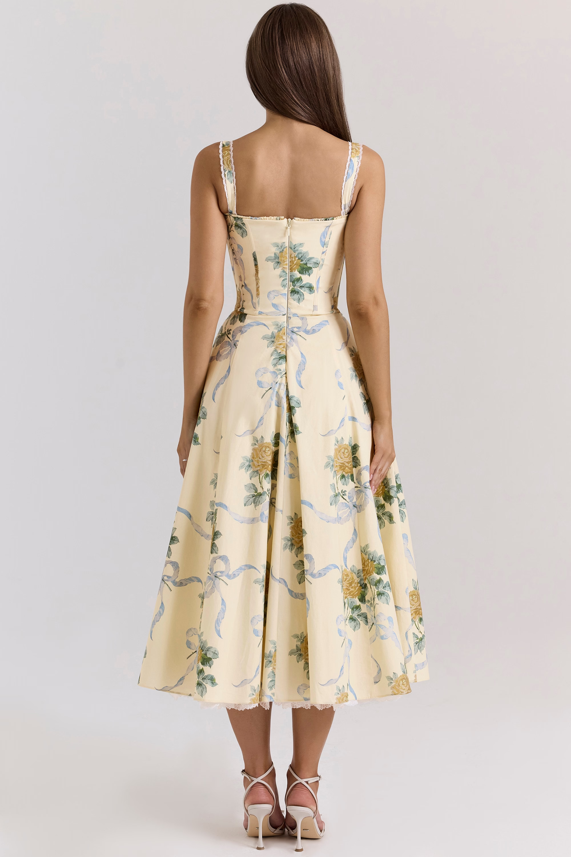 Elisora – Vintage floral – Midi sundress-10174851711303-Ivory Ombre