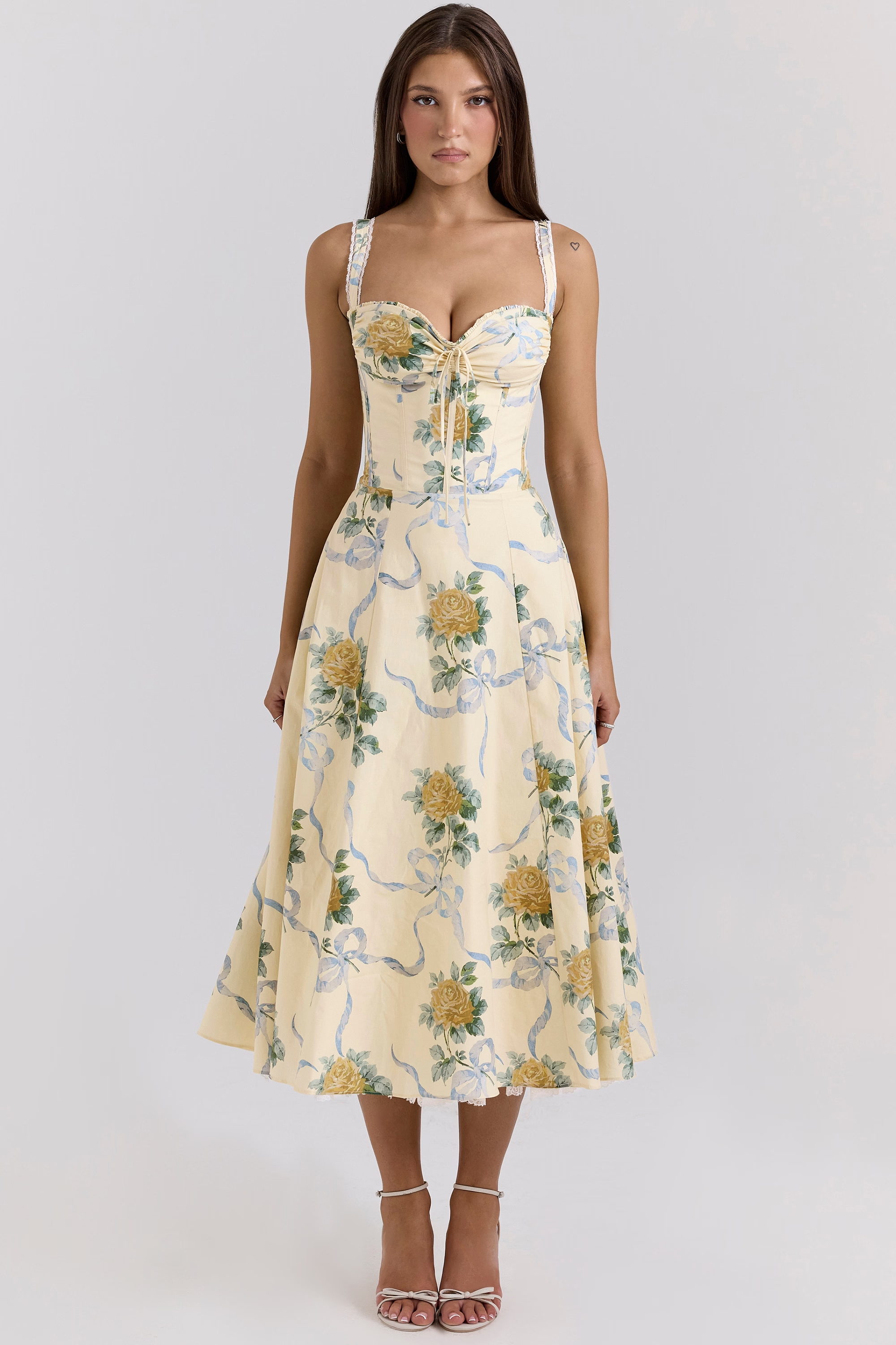 Elisora – Vintage floral – Midi sundress-10174851711303-Ivory Ombre