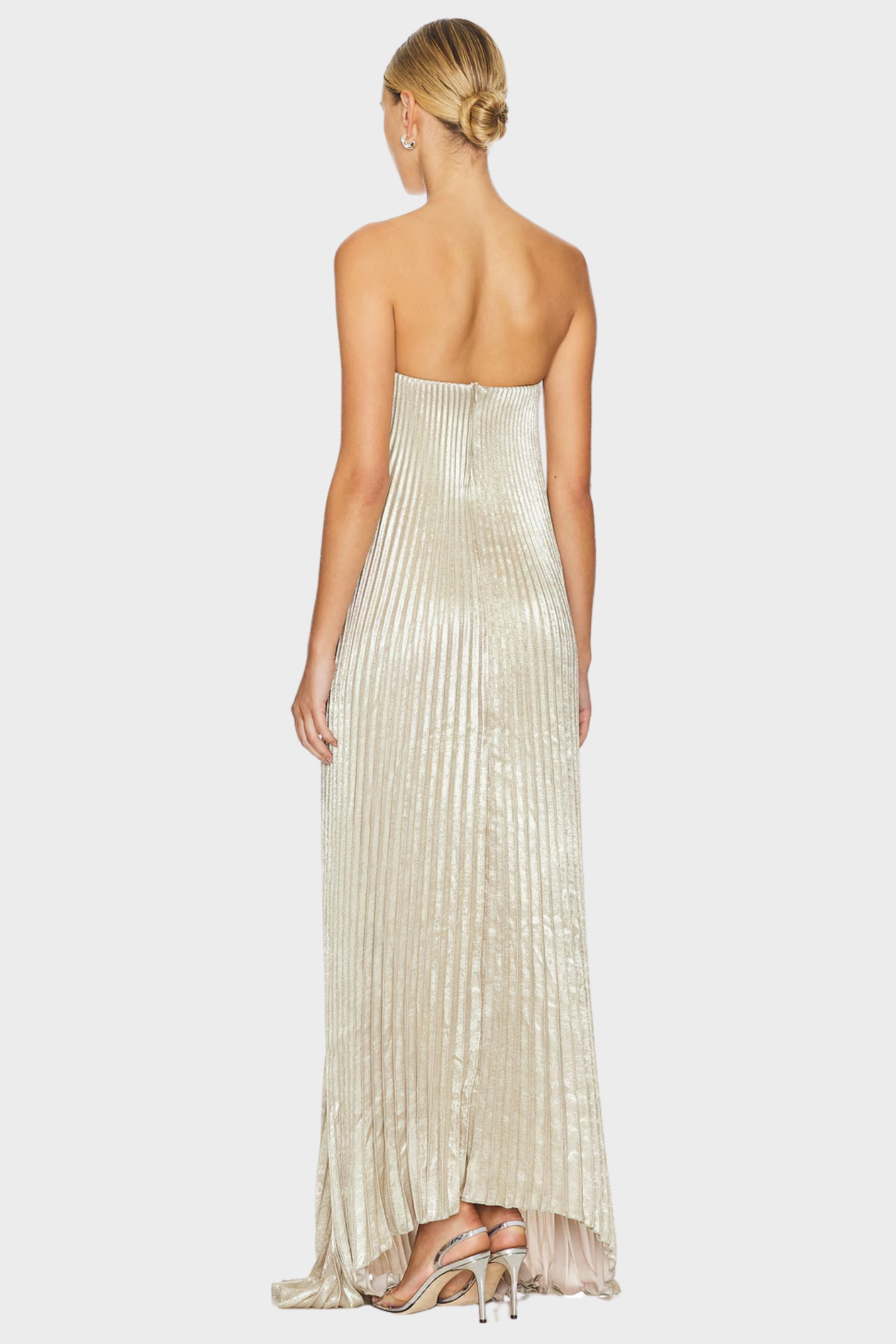 Élodienne – Metallic pleated – Strapless gown-10174864851271-Ivory Ombre
