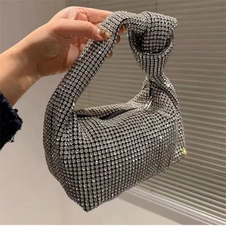 Estelle – Handmade crystal details – Rhinestone mini bag-10174665654599-Ivory Ombre